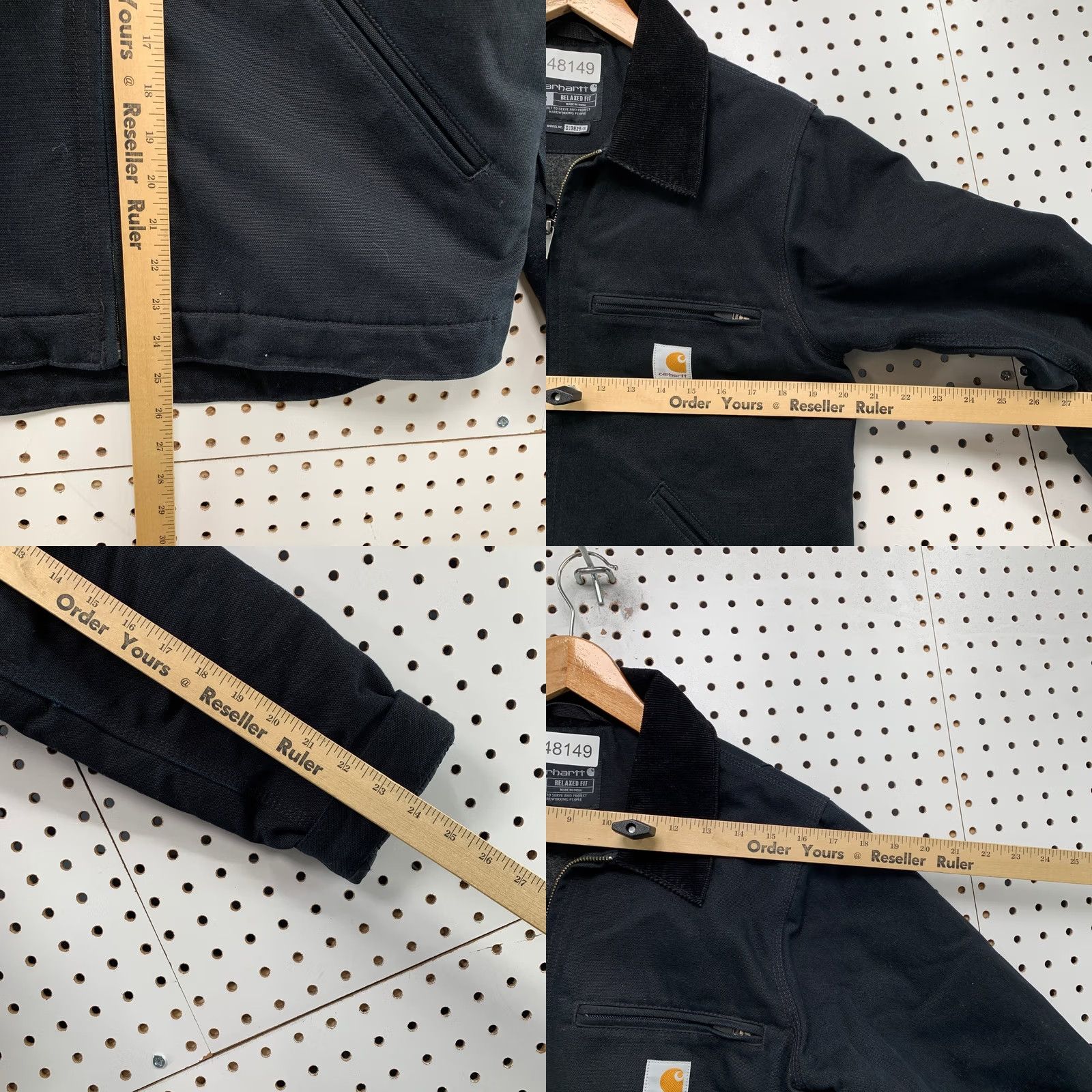 Carhartt Carhartt Detroit Canvas Jacket Mens Small Black Flannel Lined Workwear Size US S / EU 44-46 / 1 - 10 Thumbnail
