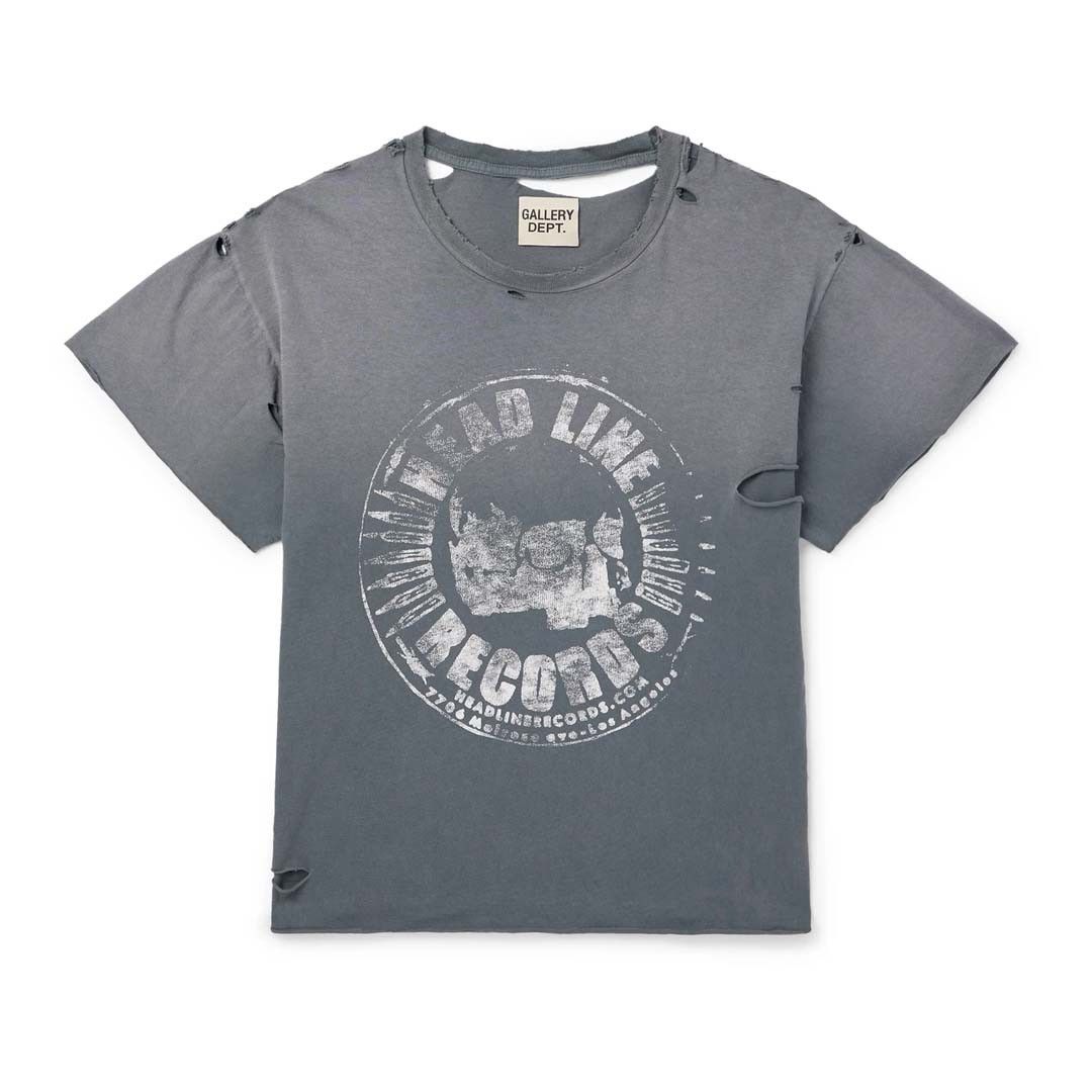 Gallery Dept. Distressed Glitter Cotton Jersey Tee Grey Size US S / EU 44-46 / 1 - 1 Thumbnail