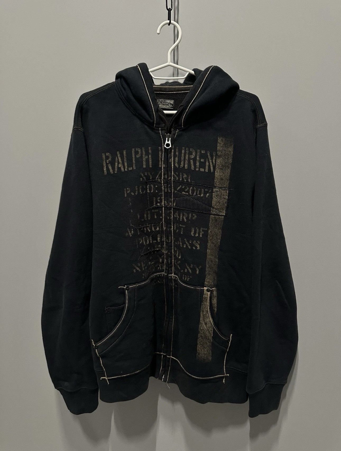 Polo Ralph Lauren Avant Garde Japanese Polo Ralph Lauren Zip Hoodie Y2K 2000s Size US XL / EU 56 / 4 - 1 Thumbnail