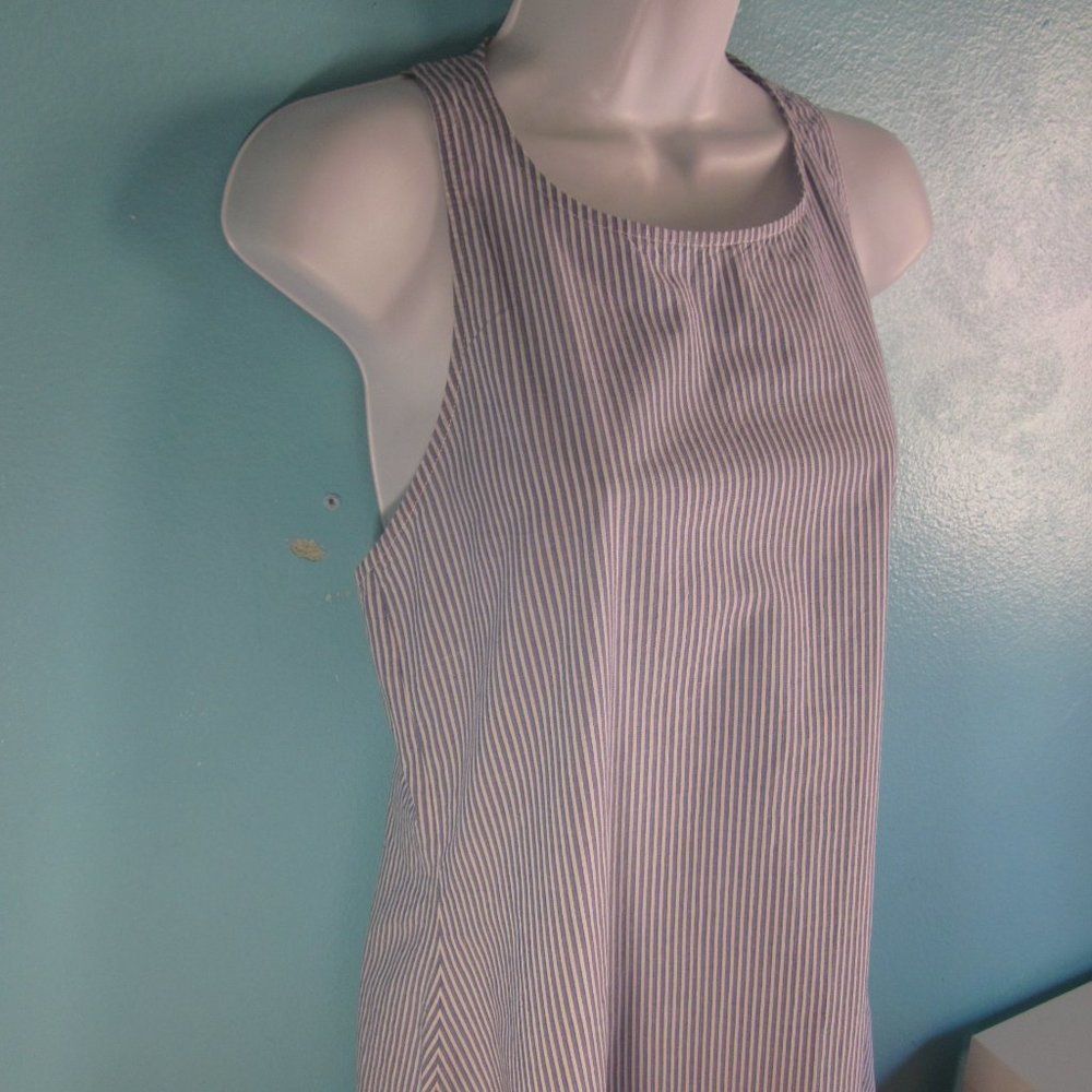 Mavi Mavi Sustainable Cotton Summer Dress Womens Size S Tie Back Blue Stripe Size S / US 4 / IT 40 - 9 Thumbnail