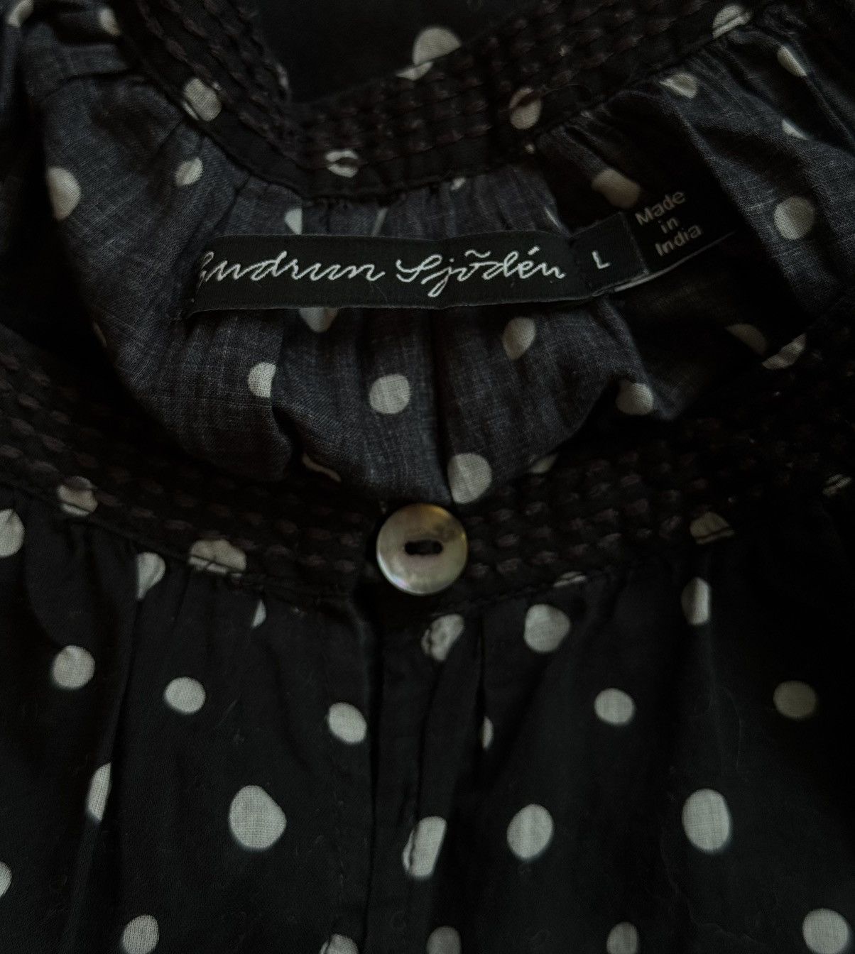 Gudrun Sjoden Gudrun Sjoden ethnic polka dot puff sleeve dress Size L / US 10 / IT 46 - 6 Thumbnail