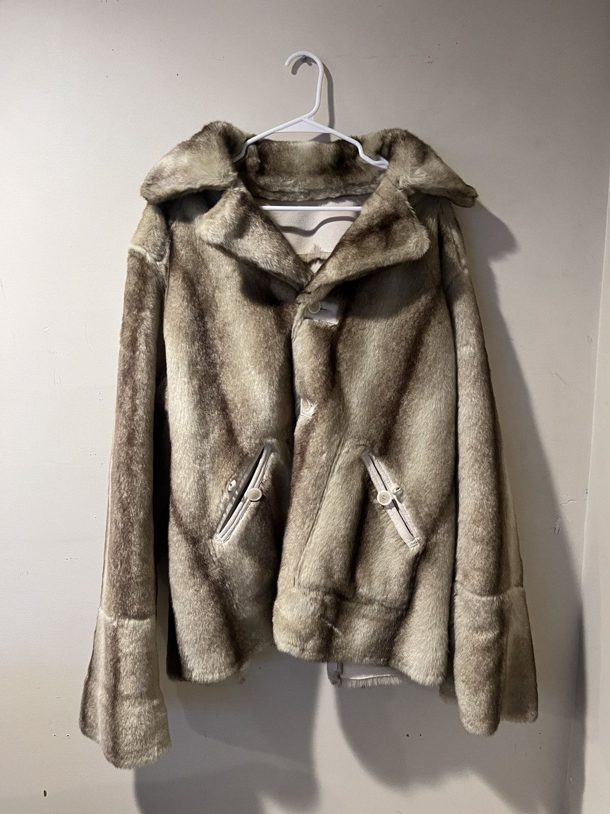 Designer Dennis by Dennis Basso Reversible Faux Fur Coat Size L / US 10 / IT 46 - 2 Thumbnail