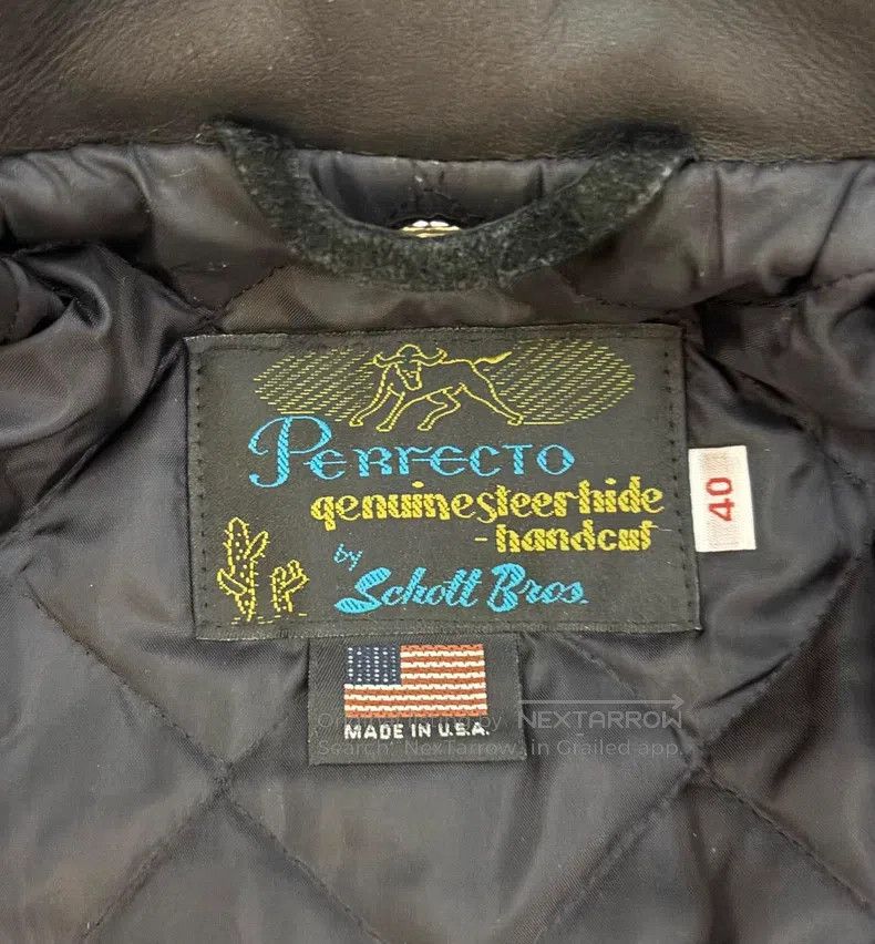Schott Schott NYC American cable-stayed motorcycle cowhide jacket Size US XXS / EU 40 - 8 Thumbnail
