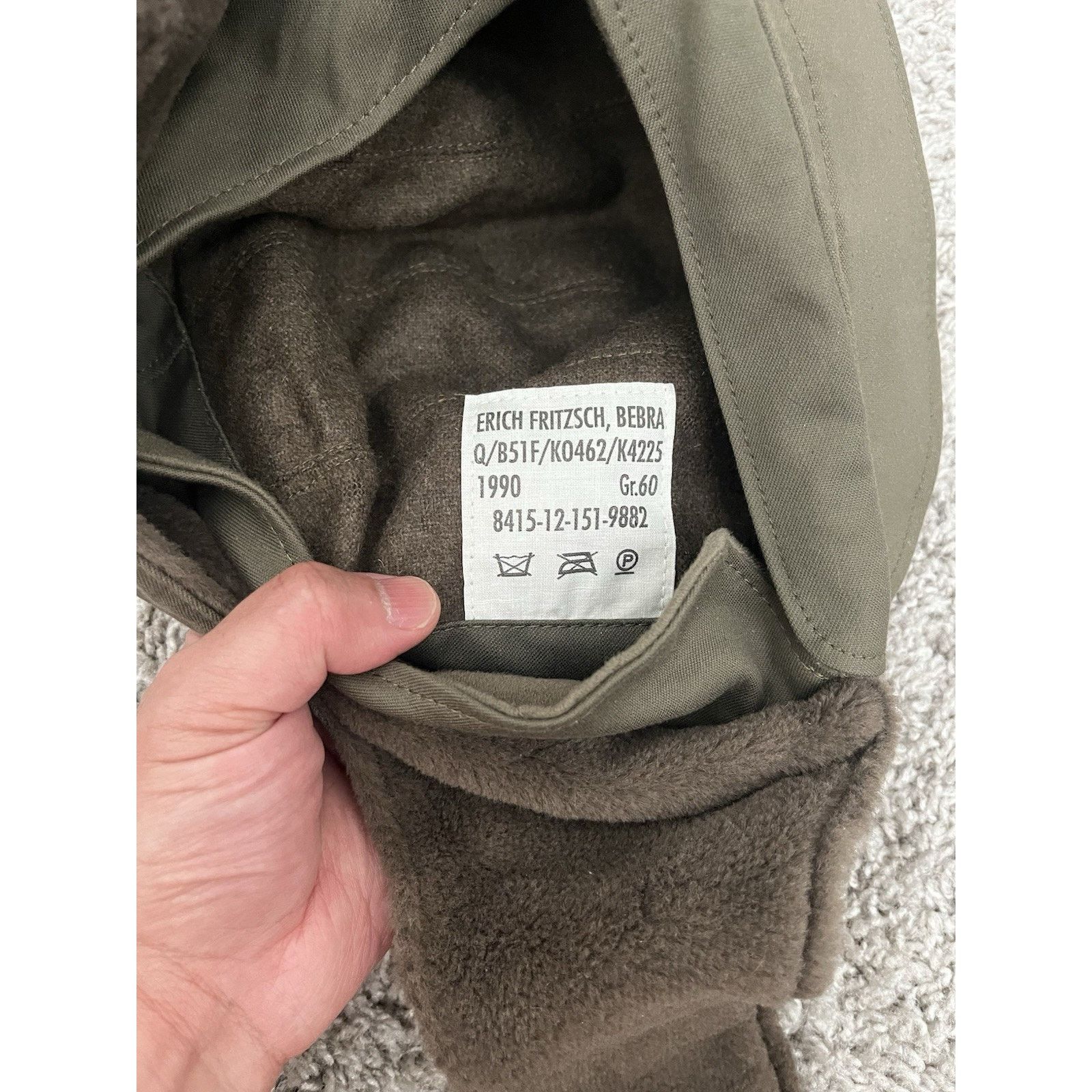 Other Vintage German Army Bundeswehr Winter Hat Size 60 Military L Size ONE SIZE - 2 Thumbnail
