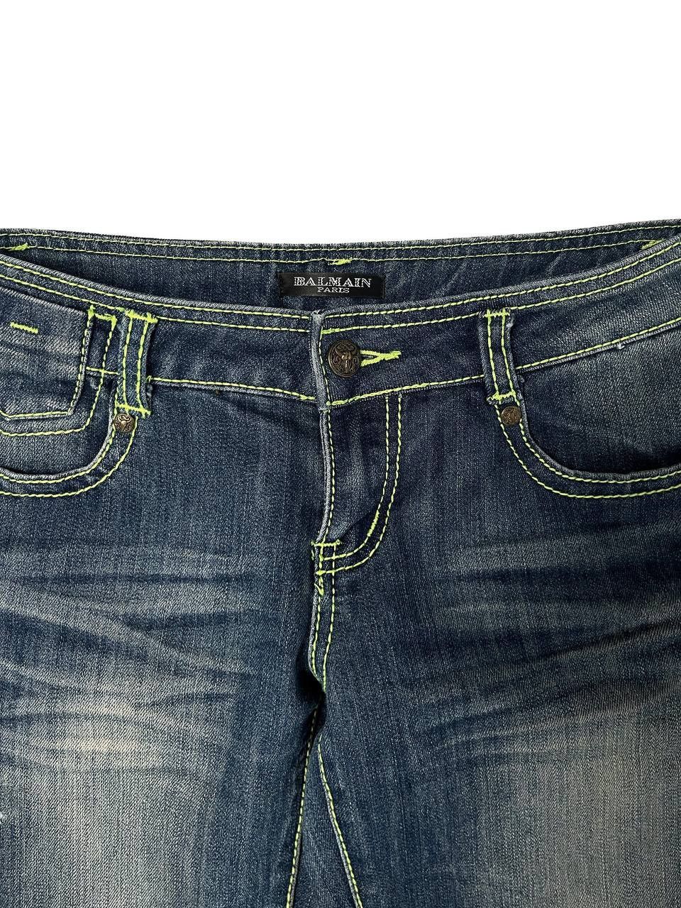 Balmain Balmain Decarnin Rust Washed Contrast Stitch Skinny Jeans Size 26" / US 2 / IT 38 - 4 Thumbnail