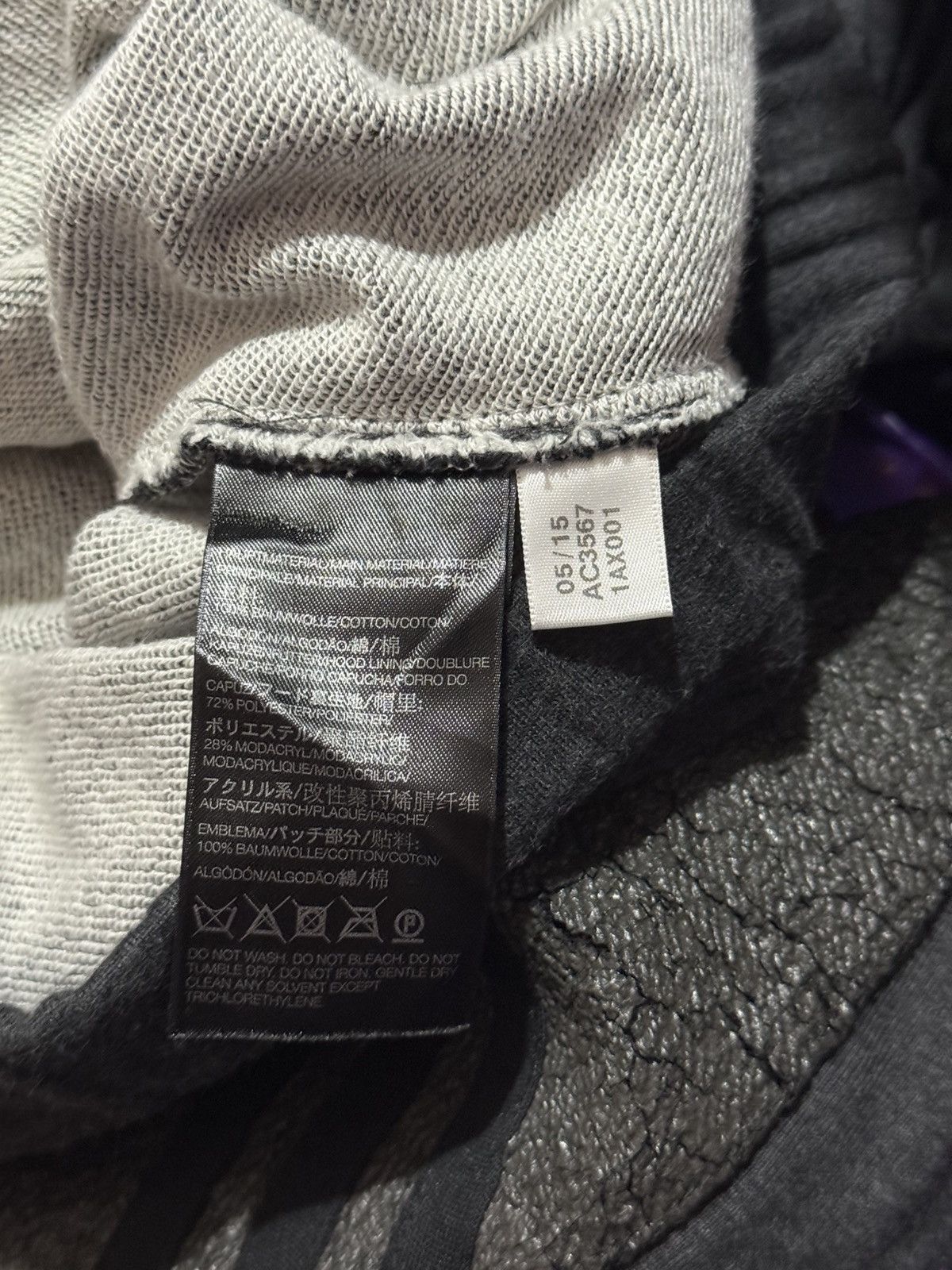 Yohji Yamamoto Archival Y-3 X Adidas Black Thrashed Hoodie Size US XS / EU 42 / 0 - 9 Thumbnail