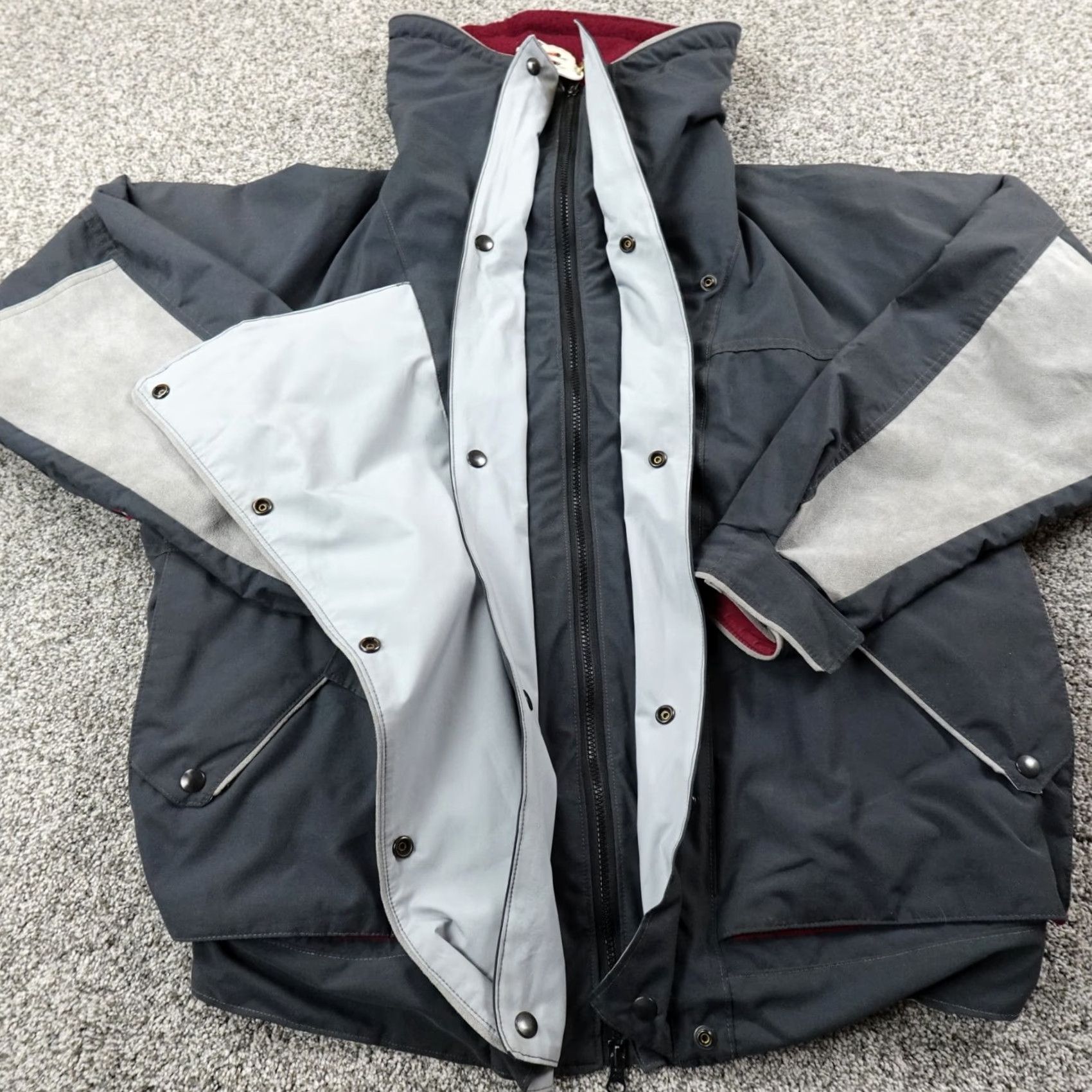 Vintage VTG Goretex Jacket Mens XL Gray Waterproof Zip Windbreaker Outdoor Hiking Coat Size US XL / EU 56 / 4 - 7 Thumbnail