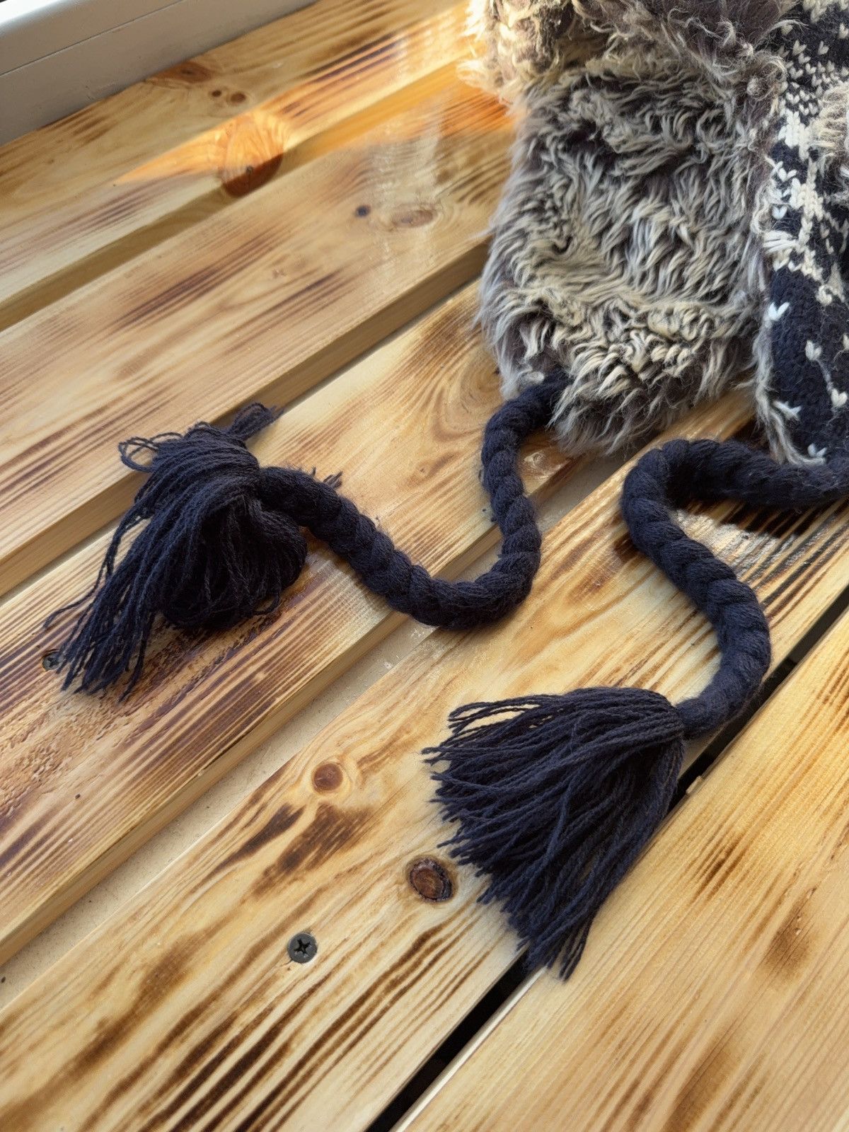 Le Grande Bleu (L.G.B.) Vintage Y2K Fuzzy Fur Ushanka Hat if six was nine LGB Style Size ONE SIZE - 2 Thumbnail