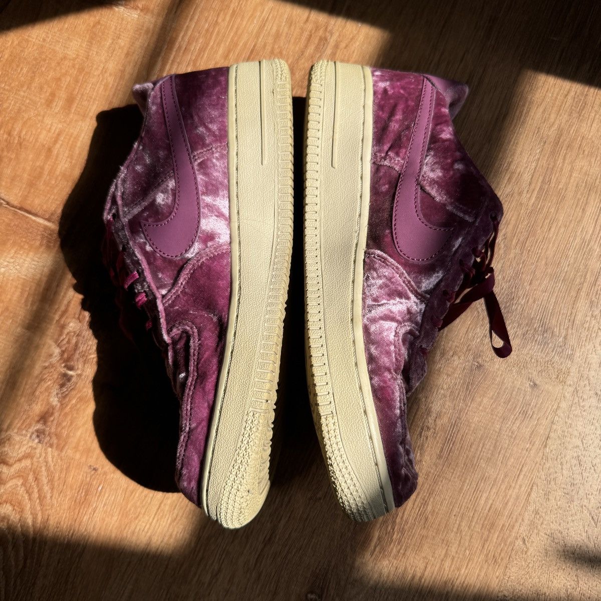 Nike Pink velvet Nike Air Force 1s Size US 5.5 / IT 35.5 - 2 Thumbnail