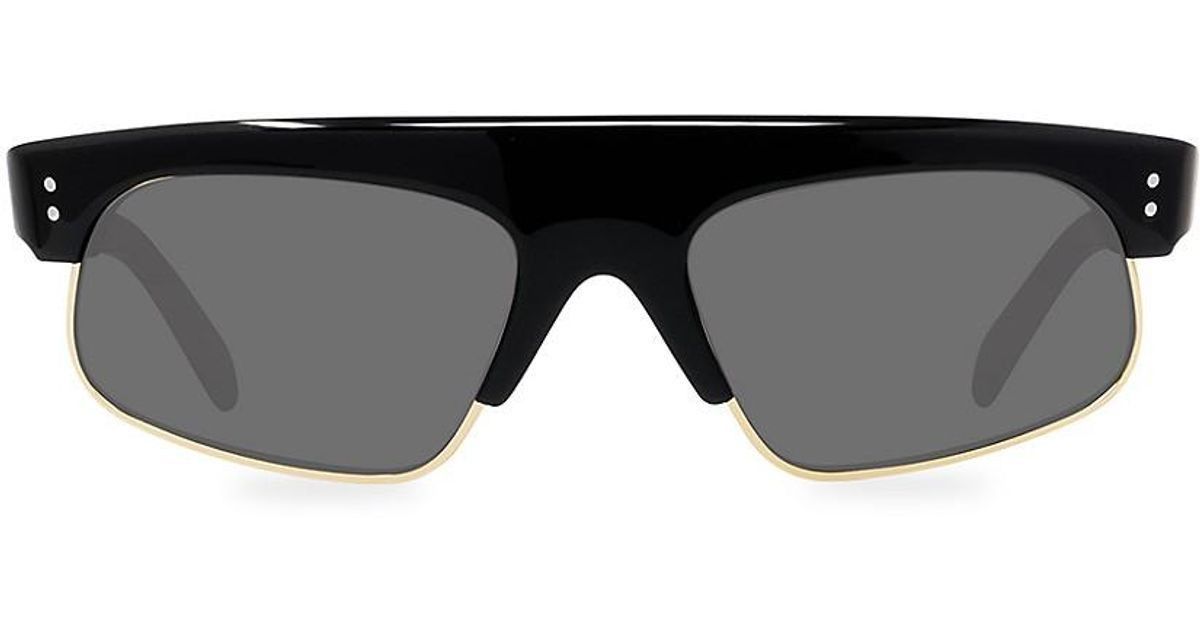 Celine CELINE CL40107U 01A 60MM Black/Smoke Rectangle Sunglasses Size ONE SIZE - 5 Thumbnail