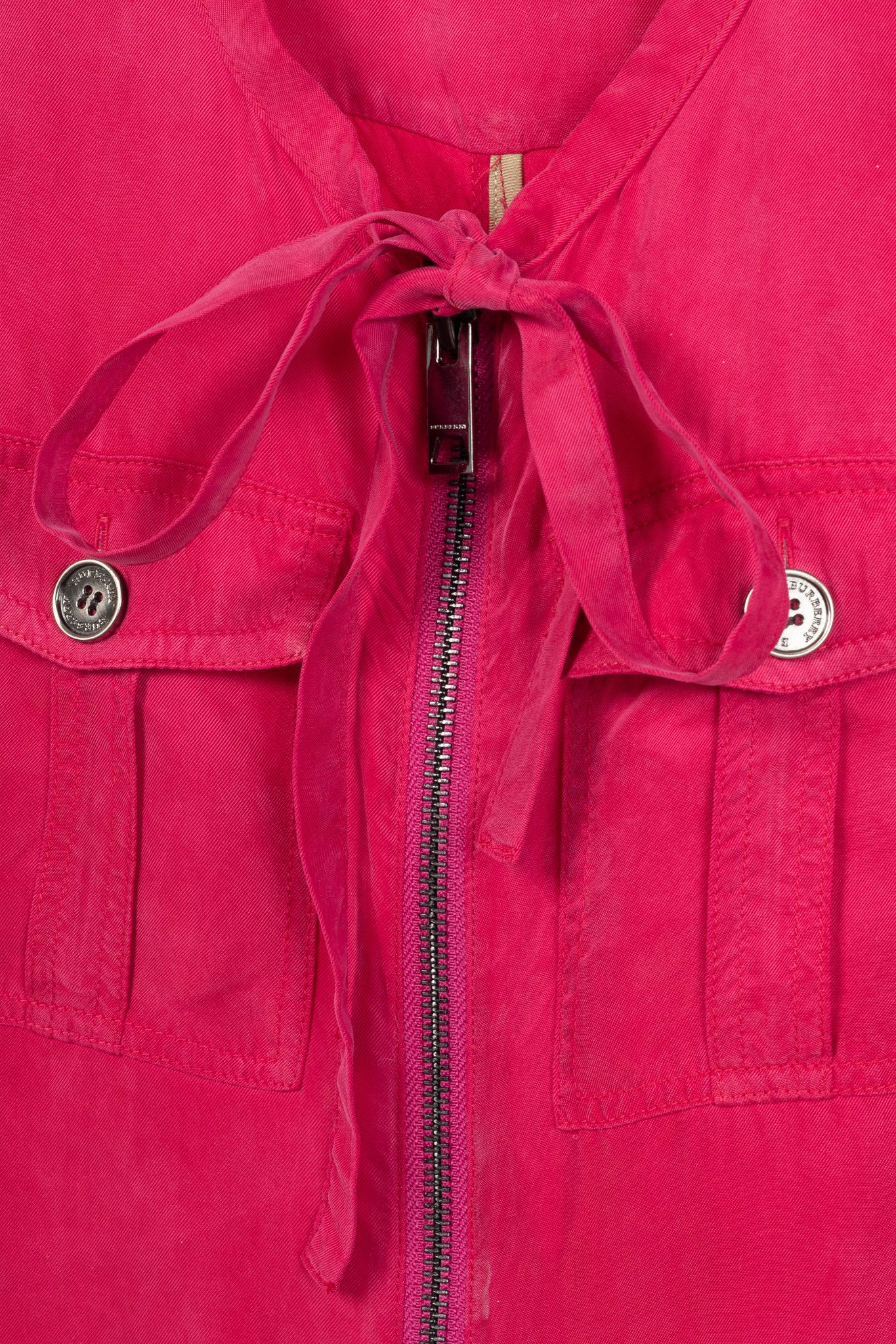 Burberry Burberry Pink Zip-Front Pocket Mini Dress Size S / US 4 / IT 40 - 4 Thumbnail