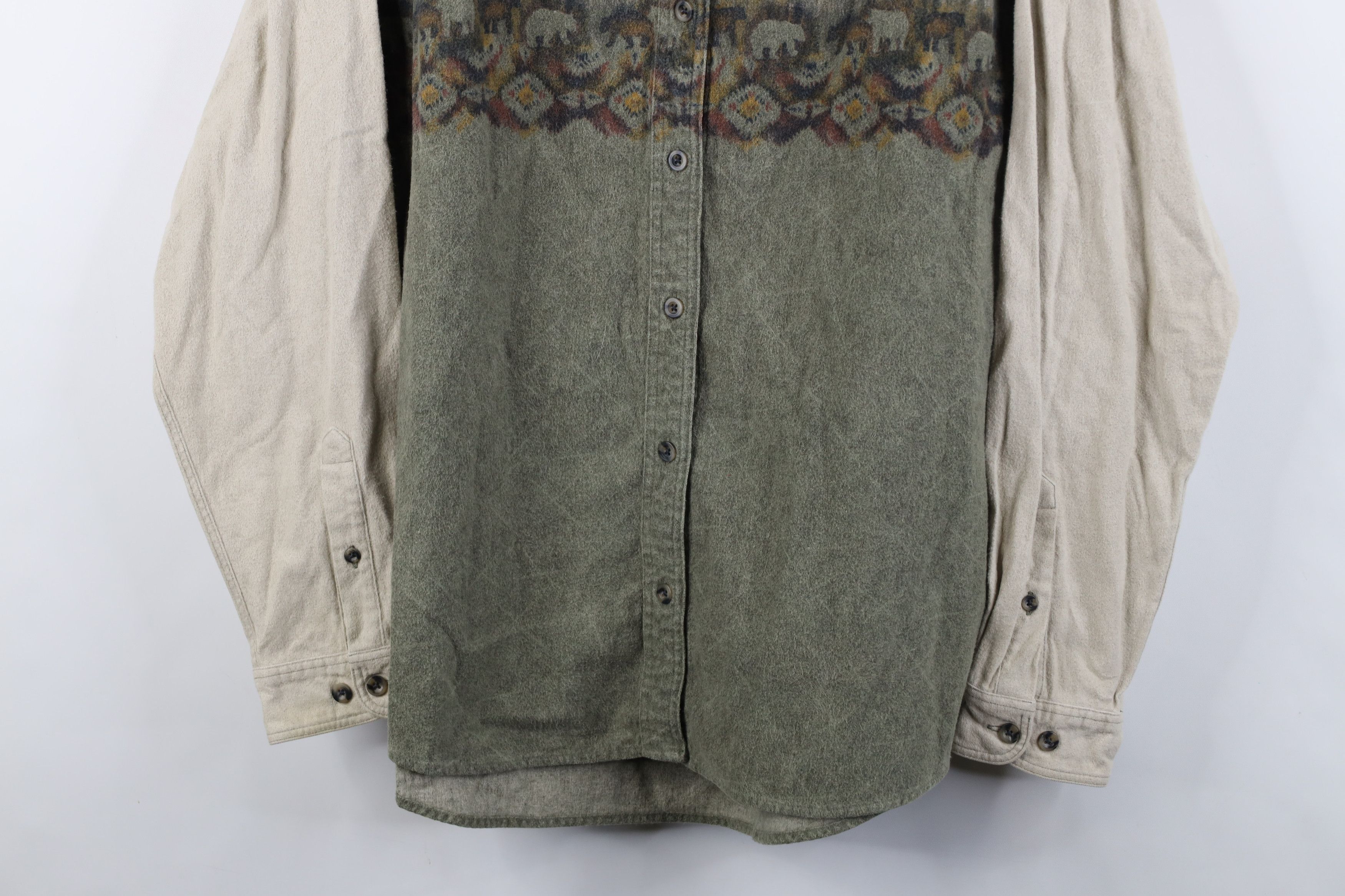 Cabelas Vintage 90s Cabelas Cloth Bear Southwestern Button Shirt Size XL / US 12-14 / IT 48-50 - 3 Thumbnail