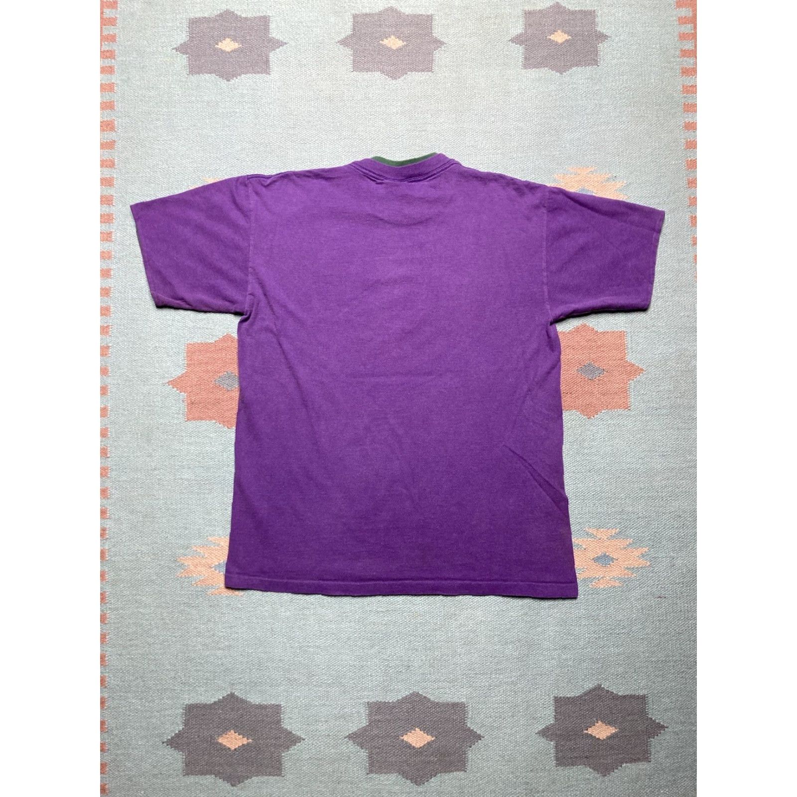 Vintage VINTAGE Signal T-Shirt Men L Purple Cotton USA made 80s 90s blank sports Green 90s Shirt Mens Size US L / EU 52-54 / 3 - 7 Thumbnail