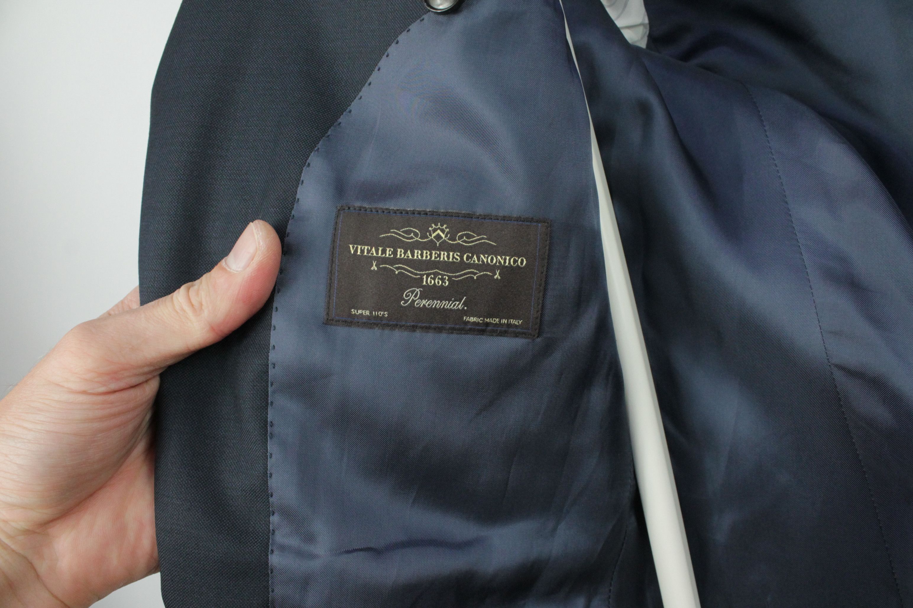 Suitsupply Suitsupply Lazio Single-Breasted Slim Fit Navy Wool Blazer Size US M / EU 48-50 / 2 - 10 Thumbnail