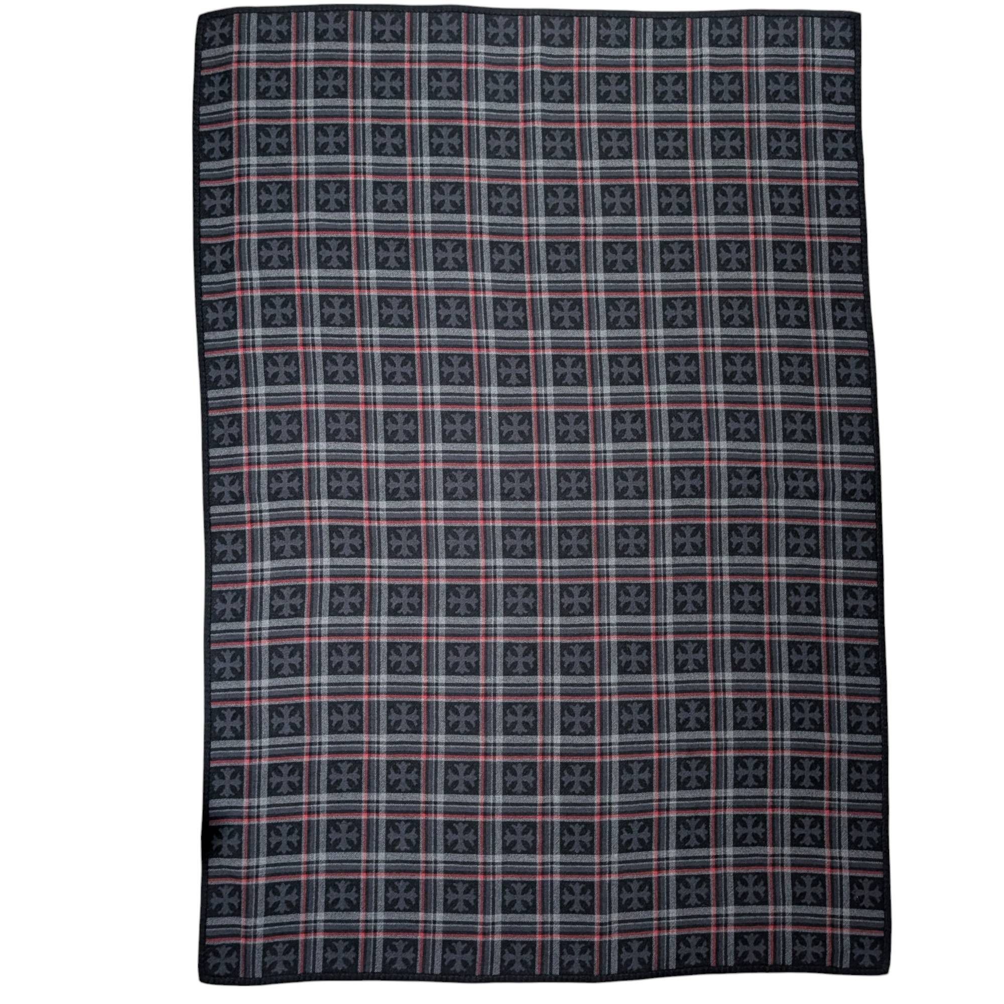 Chrome Hearts CH CROSS PLUS CASHMERE BLANKET REVERSIBLE PLAID JACQUARD Size ONE SIZE - 4 Thumbnail