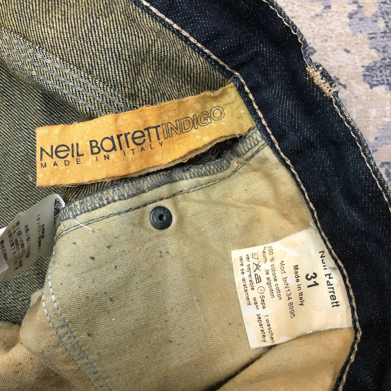 Indigo P248 INDIGO X NEIL BARRETT SKINNY JEANS Size US 33 - 7 Thumbnail