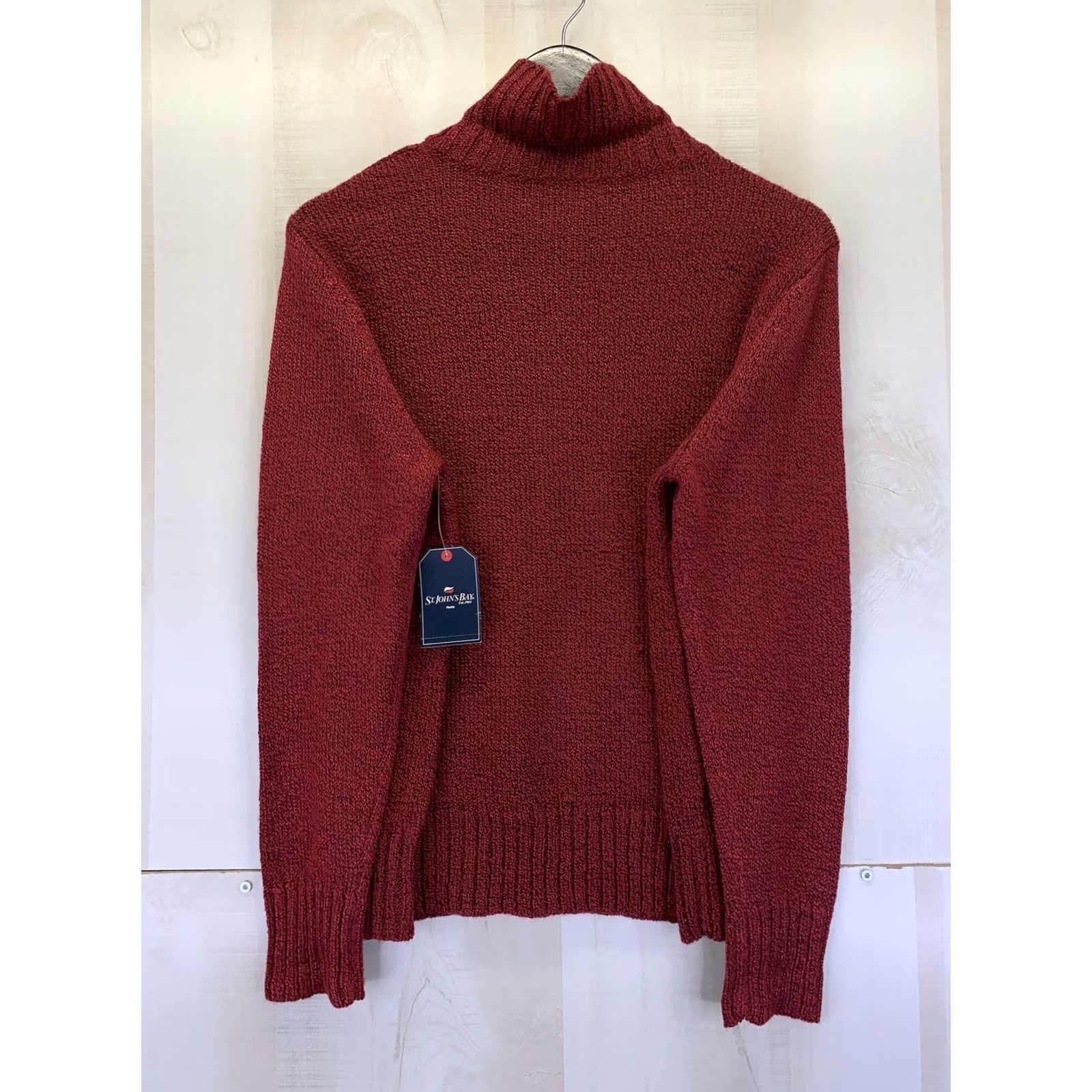Vintage St. John's Bay Petite Red Pepper Mock Neck Womens Sweater PXL NWT-10387 Size XL / US 12-14 / IT 48-50 - 8 Thumbnail