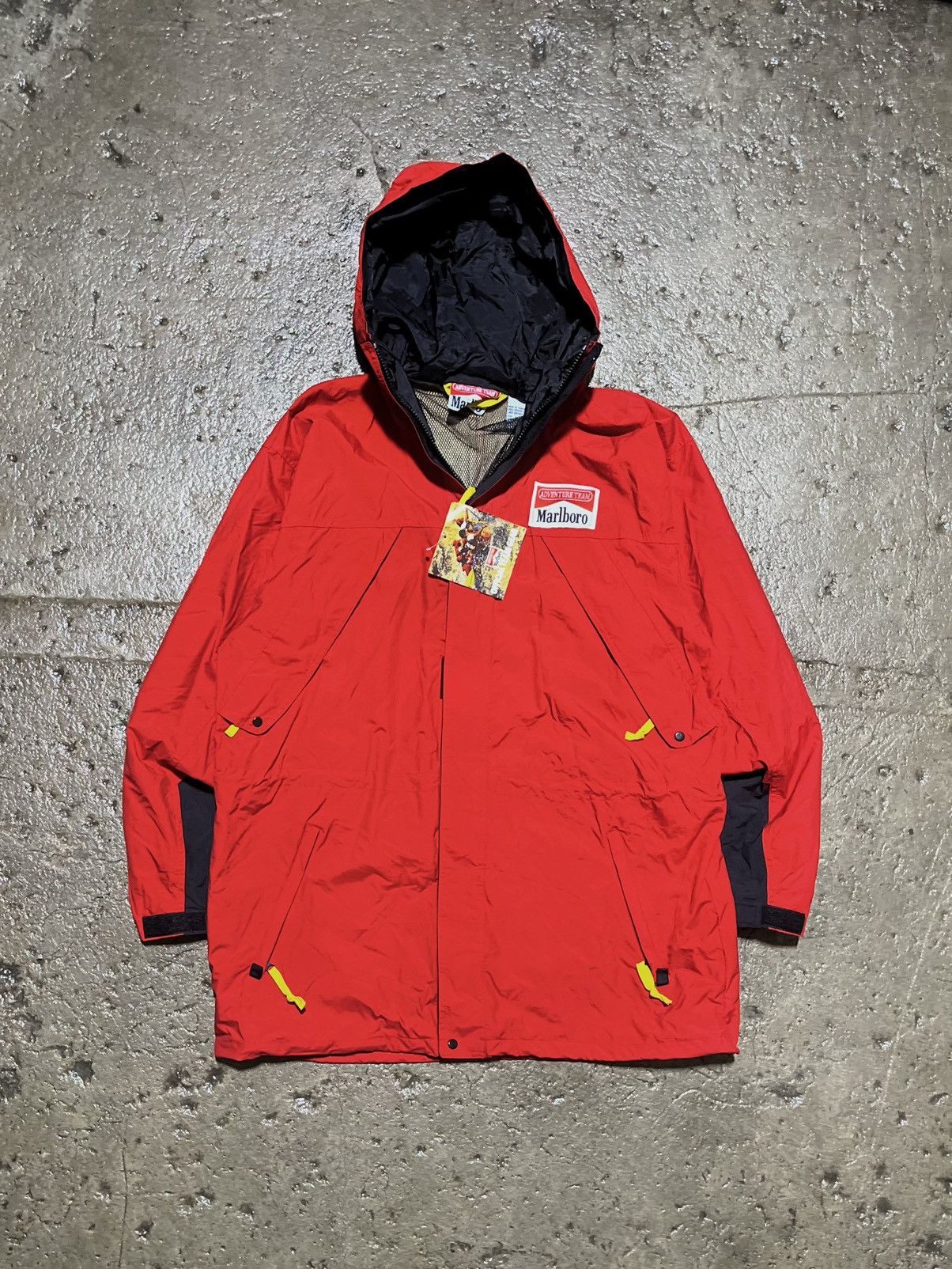 image of Marlboro Adventure Team Jacket Nylon Windbreaker in Red, Men's (Size XL)