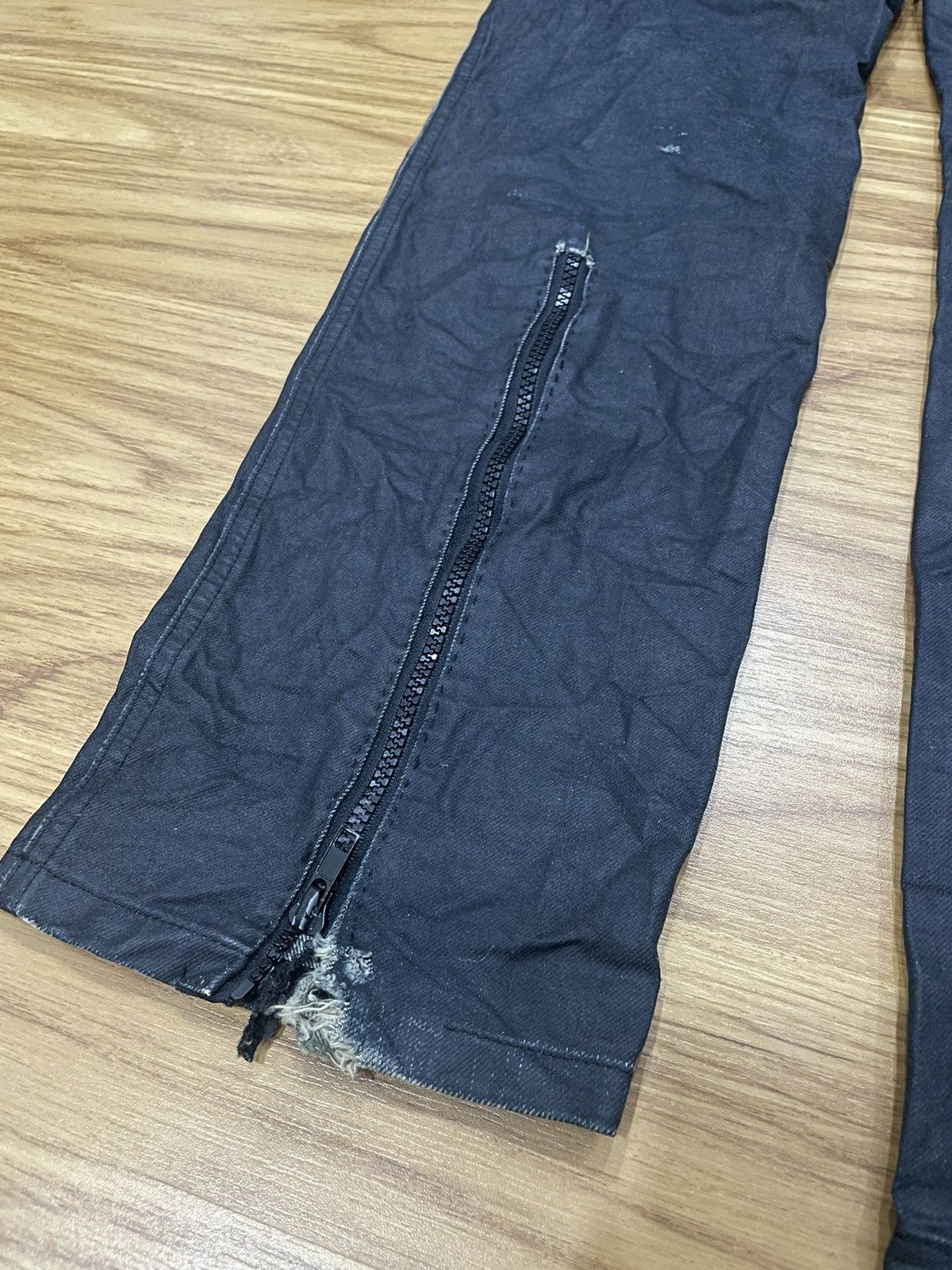 Jil Sander Raf Simons era Jil Sander Waxed Distressed Denim Pant Size US 29 - 13 Thumbnail
