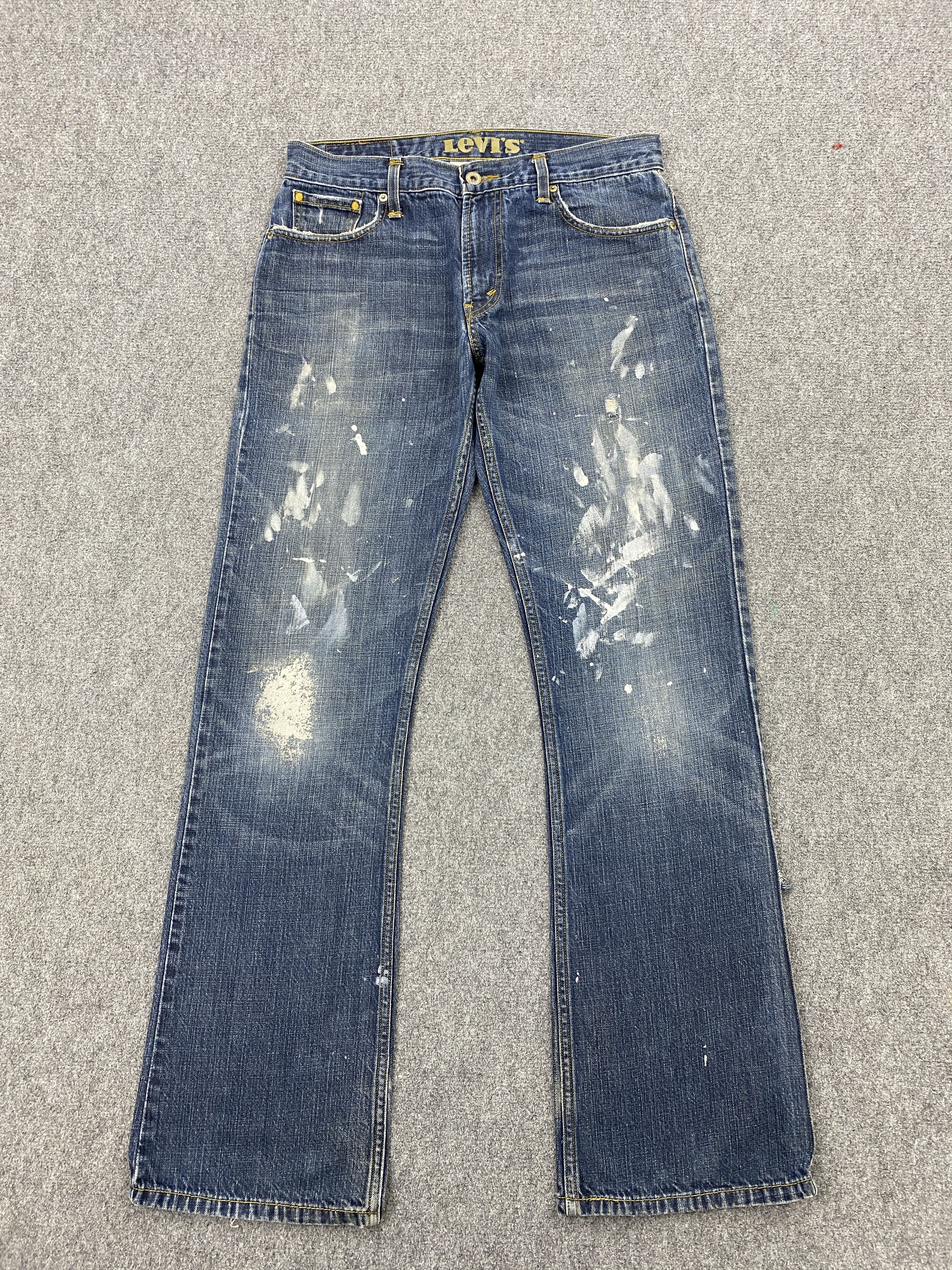 Levi's × Vintage Splatter Paint Vintage Levi's 527 Bootcut Jeans Size US 31 - 1 Thumbnail