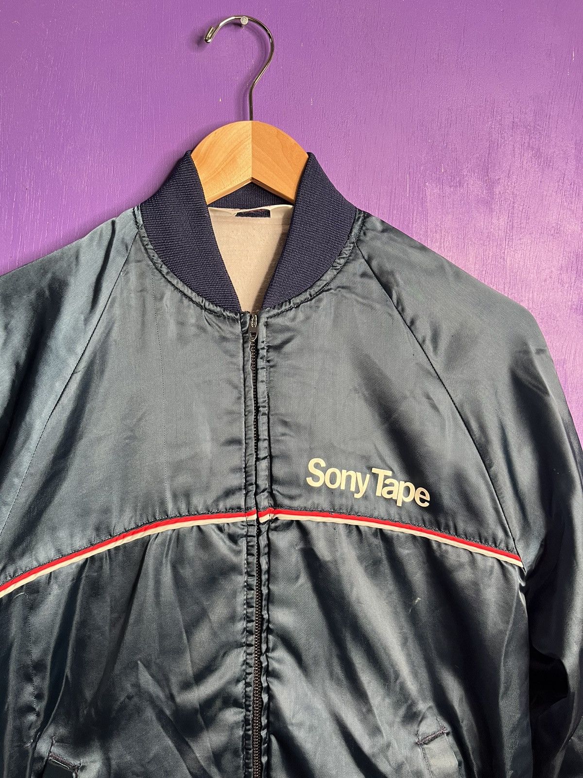Vintage Vintage 80s Sony tape satin jacket Size US S / EU 44-46 / 1 - 3 Thumbnail