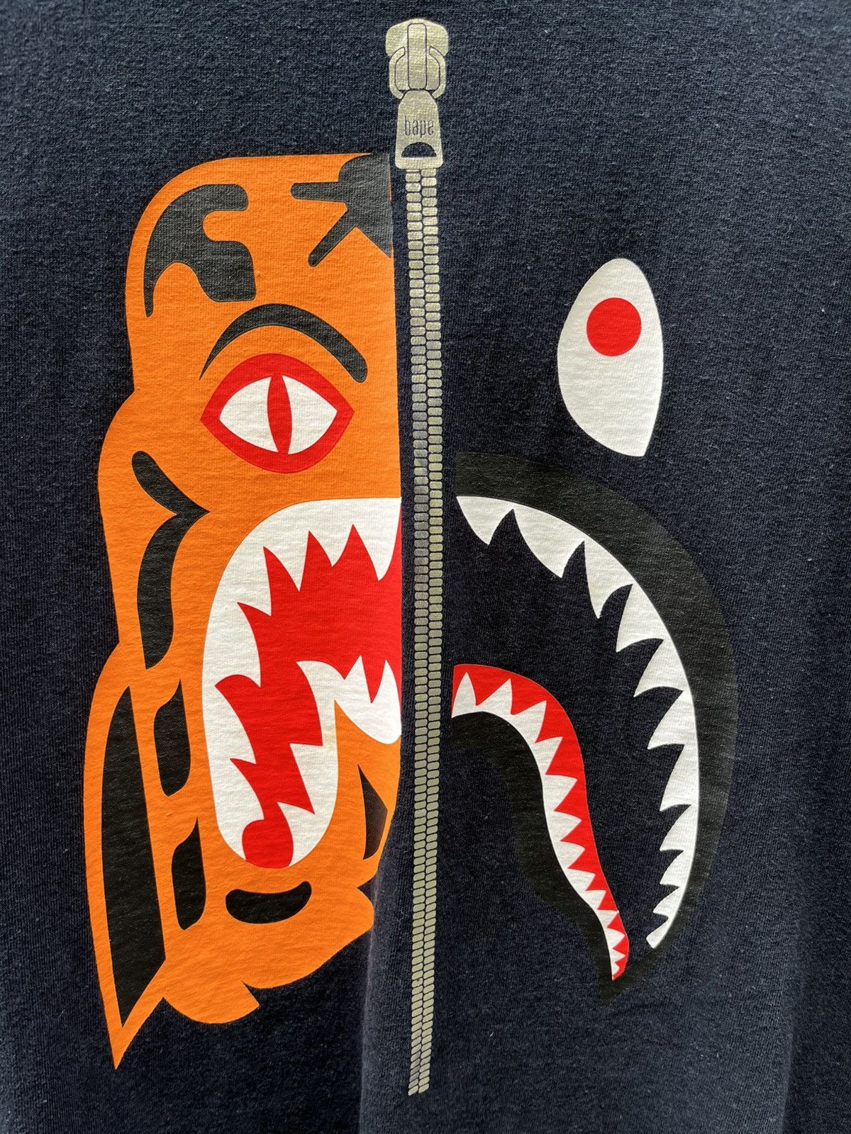Bape A Bathing Ape Bape T Shirt Shark Tiger Tee Japan Size US S / EU 44-46 / 1 - 2 Thumbnail