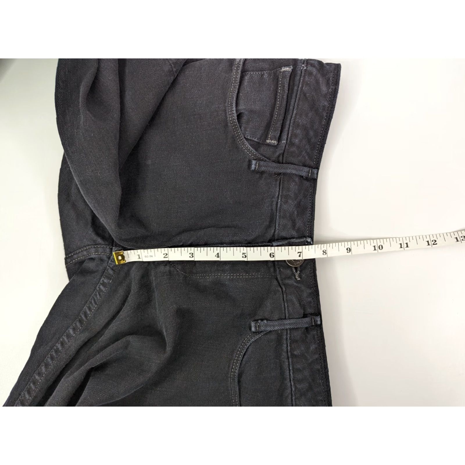 Vintage VINTAGE EARNEST SEWN Women's Jeans Size 28 Black Denim Low Rise Straight USA Size 28" / US 6 / IT 42 - 7 Thumbnail