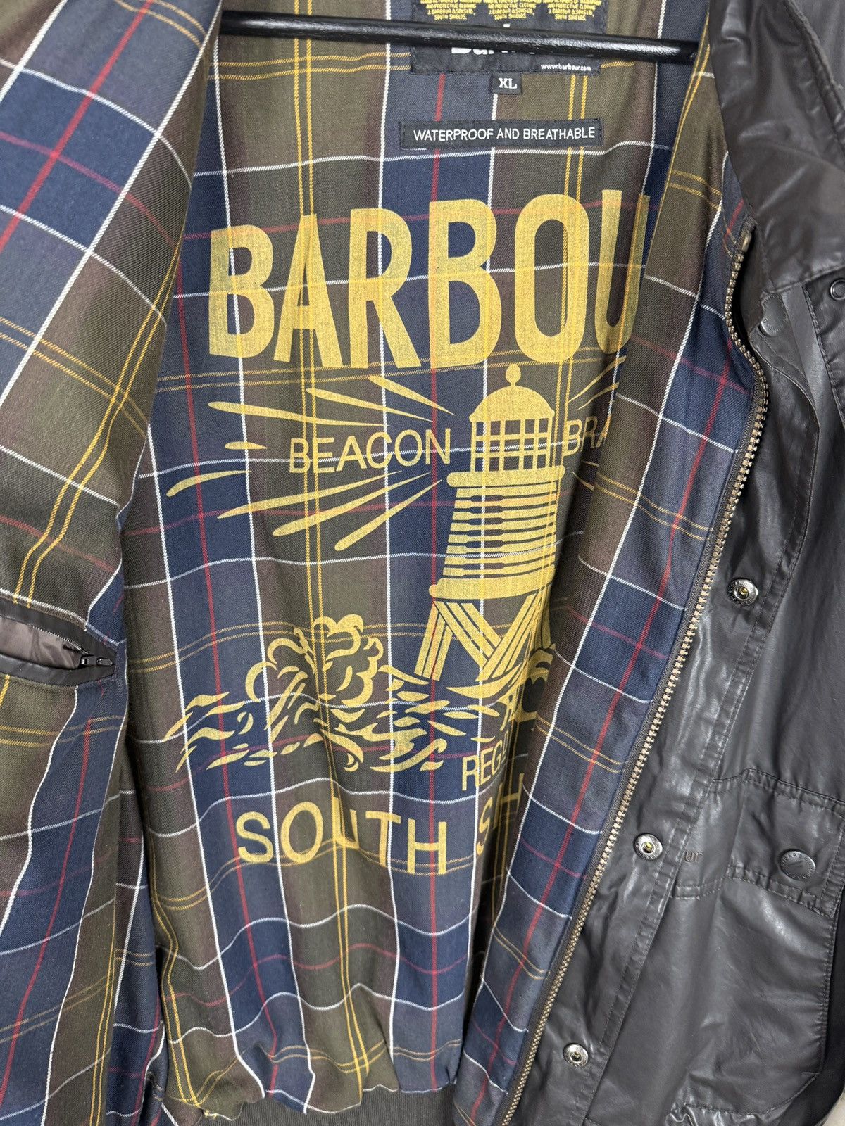 Barbour × Designer Very rare Barbour international wax waxed jacket bomber Size US XL / EU 56 / 4 - 7 Thumbnail