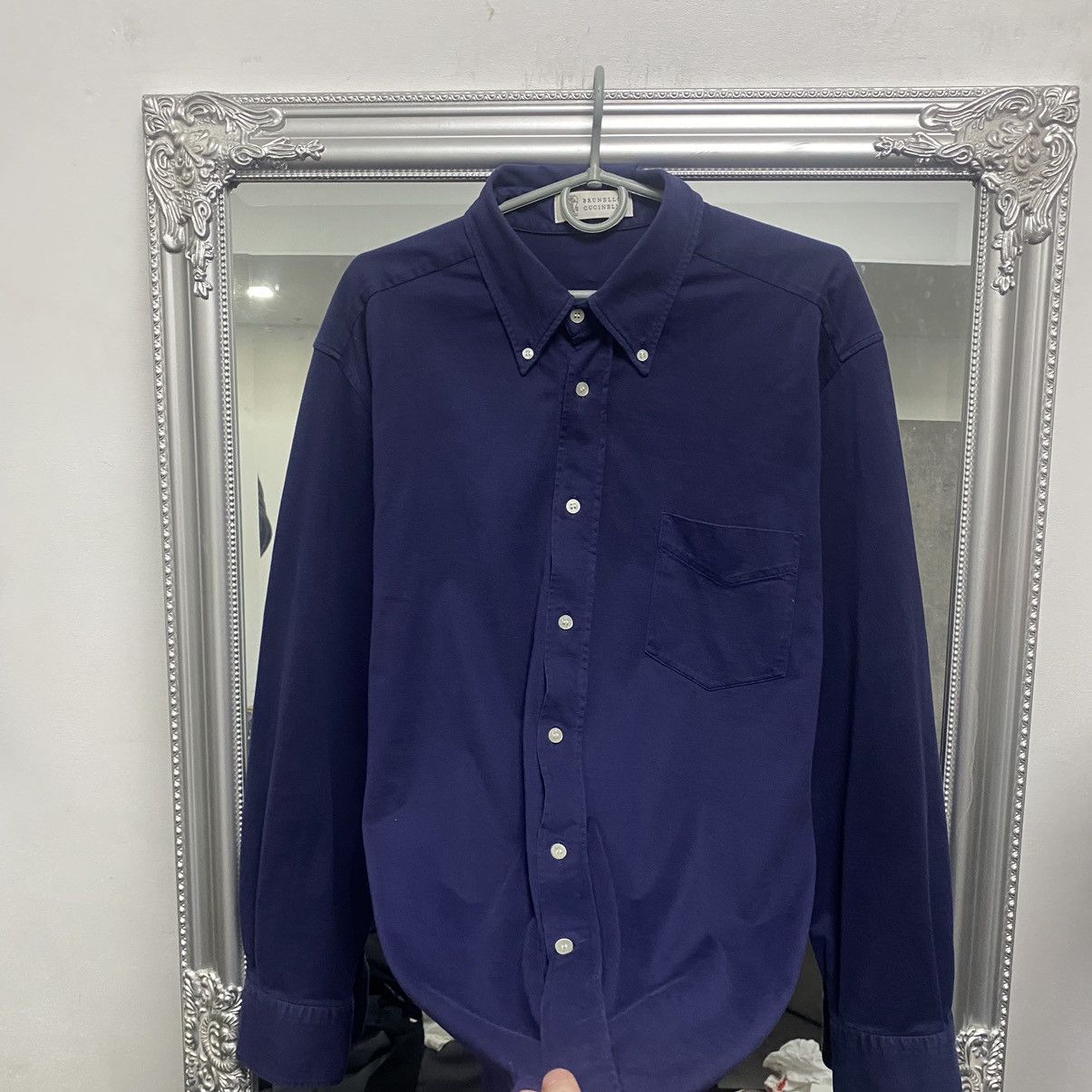 Brunello Cucinelli Brunello Cucinelli Button Up Shirt Size US L / EU 52-54 / 3 - 3 Thumbnail