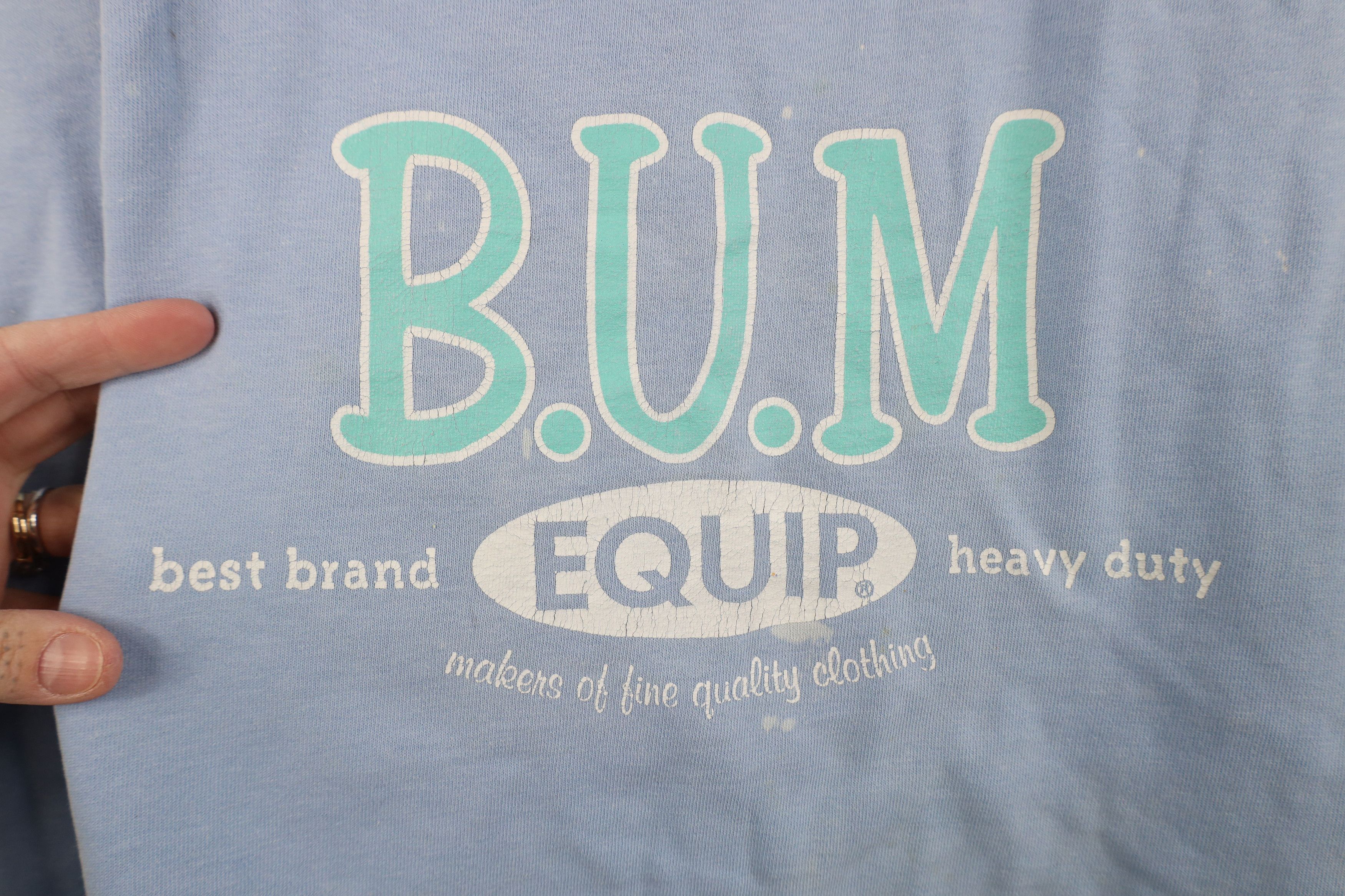 Vintage Vintage 90s Bum Equipment Spell Out Crewneck Sweatshirt Size L / US 10 / IT 46 - 4 Thumbnail