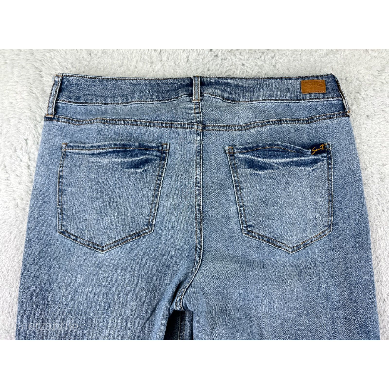Vintage Seven7 Jeans Womens Jeans Slim High Rise Blue Denim 14 Slim Straight 5-Pocket Size 36" / US 14 / IT 50 - 3 Thumbnail