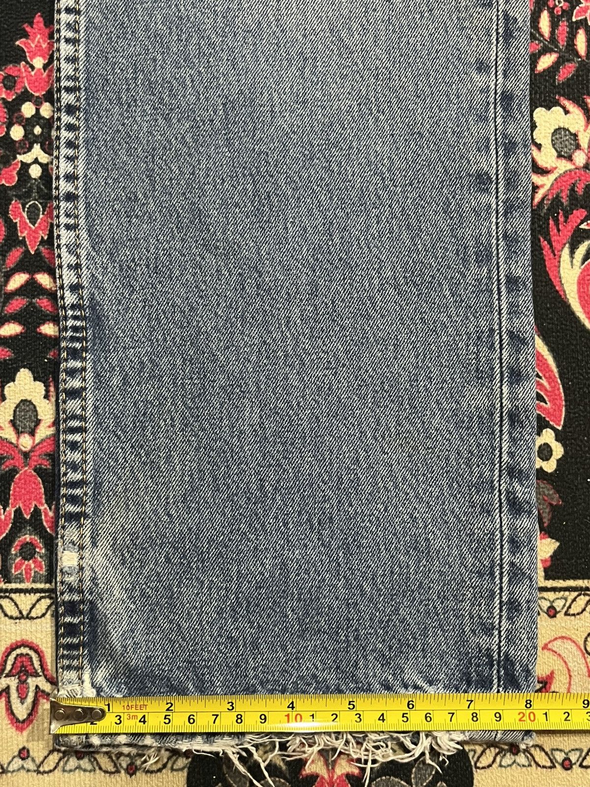 Levi's ⚡️Distressed⚡️Vintage Levi’s 551 Blue Washed Frayed Leg Jeans Size US 31 - 16 Thumbnail