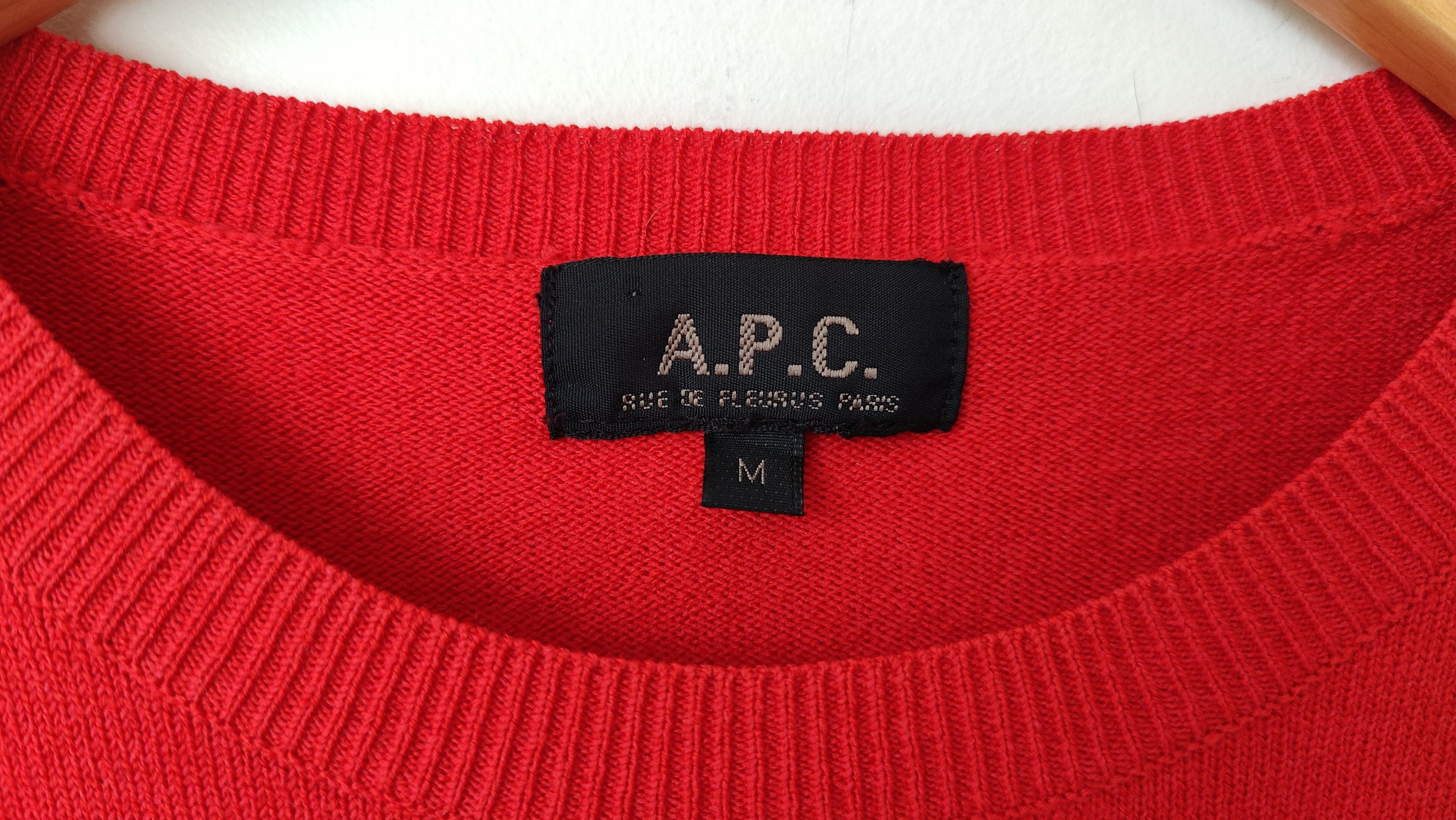 A.P.C. APC Japan Merino Wool Red Knitted Sweater Size US M / EU 48-50 / 2 - 4 Thumbnail