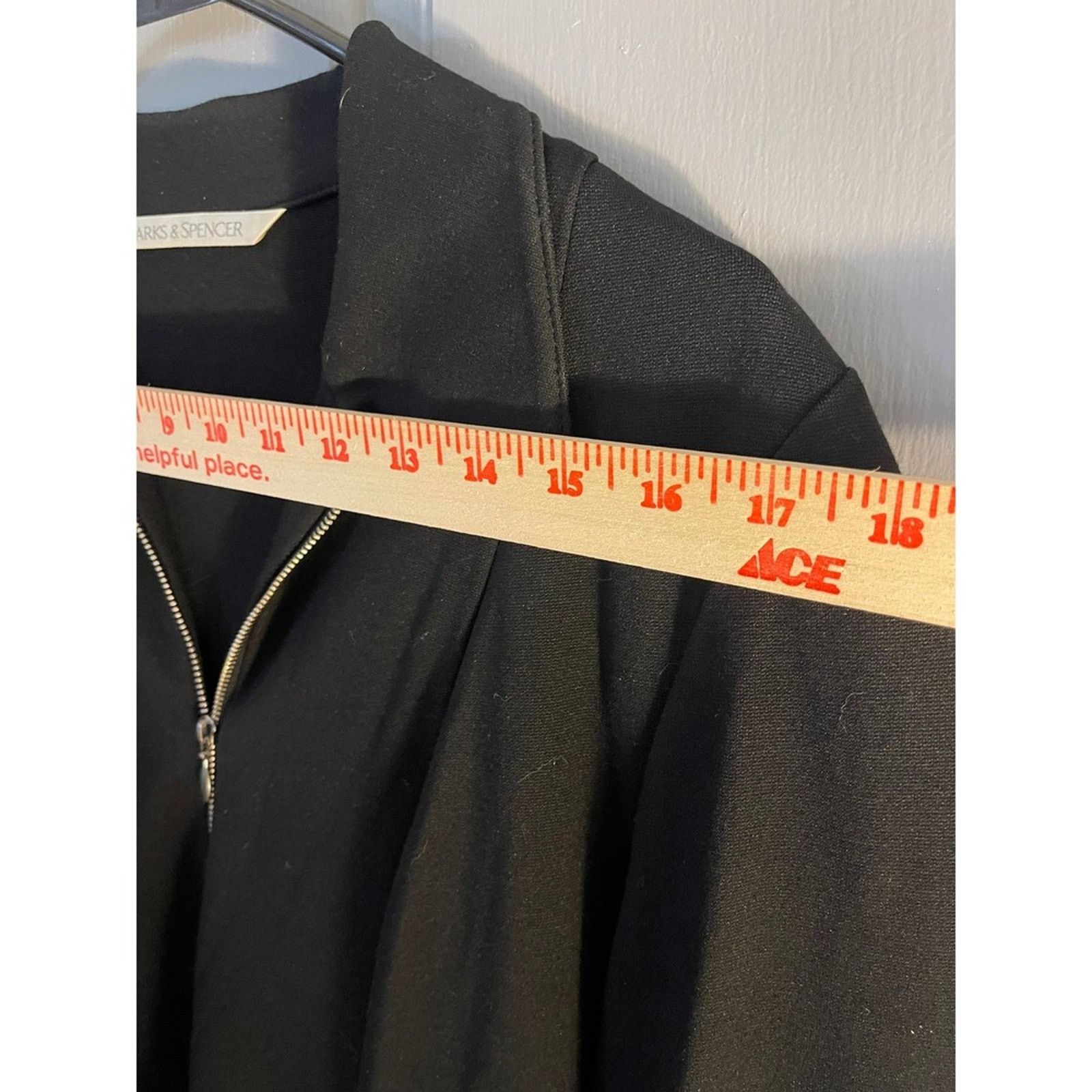 Marks & Spencer Marks & Spencer Black Zip Up Jacket Size 12 UK 14 Size 34" / US 12 / IT 48 - 4 Thumbnail