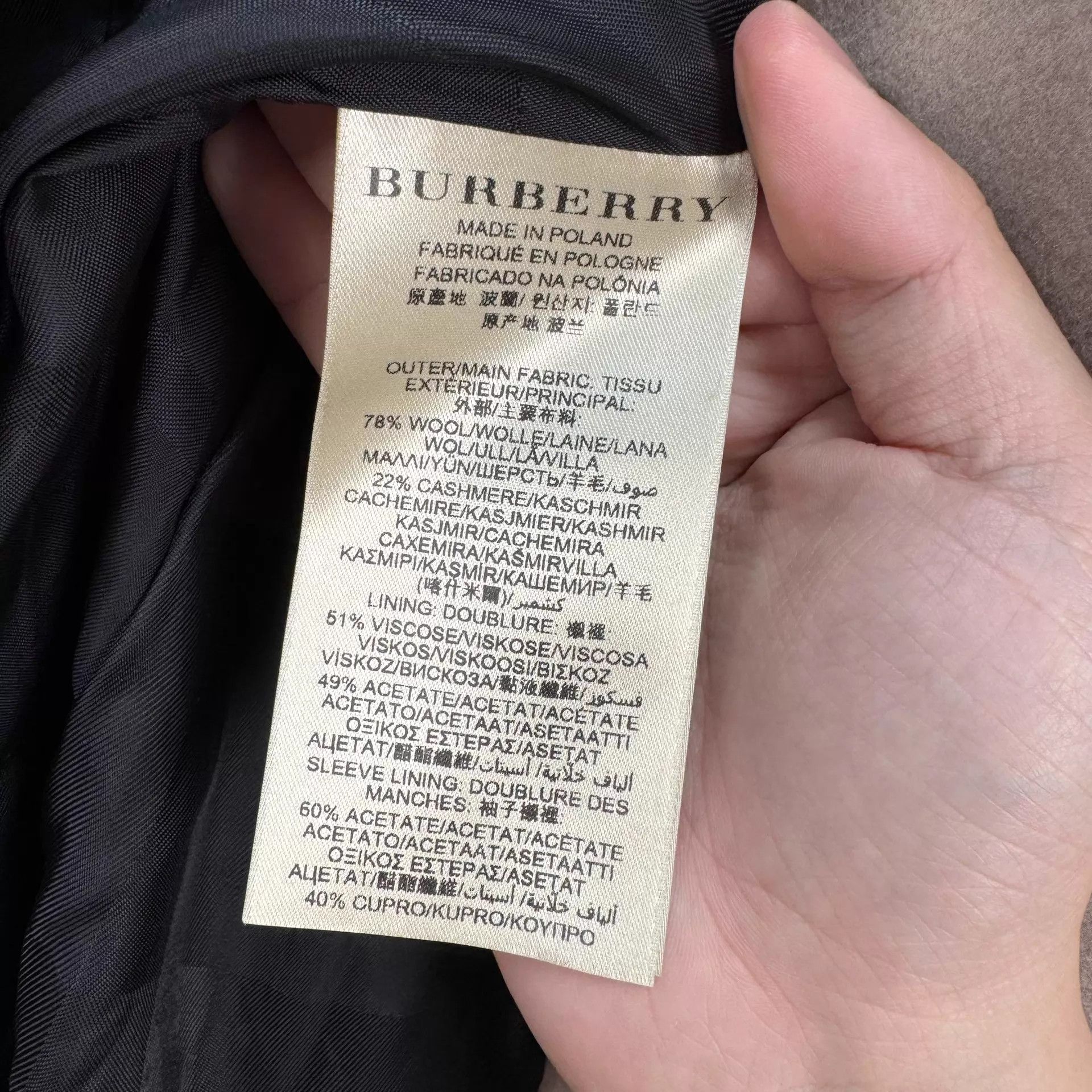 Burberry Burberry double-breasted tan wool coat UK4 98 new Size XS / US 0-2 / IT 36-38 - 7 Thumbnail