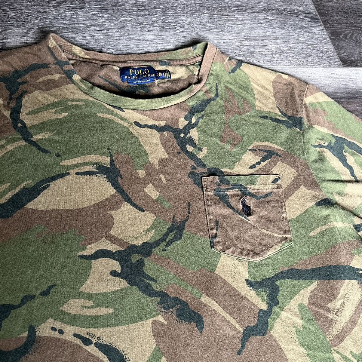 Polo Ralph Lauren Vintage Polo Ralph Lauren Camo Basic Pocket Logo Tee Shirt Size US XXL / EU 58 / 5 - 2 Thumbnail