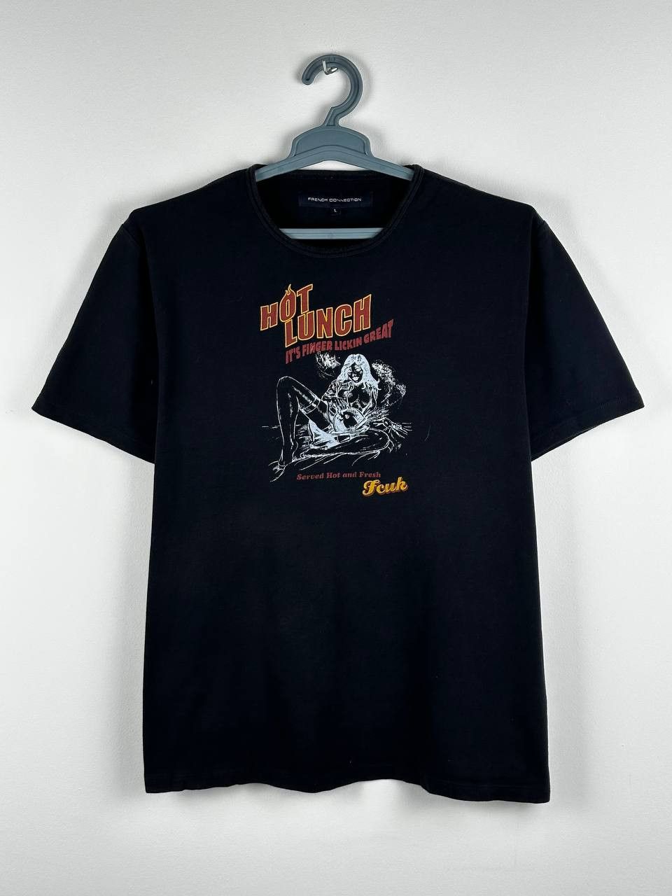 FCUK Vintage Hot Lunch Sexy Pussy French Connection T Shirt Size US L / EU 52-54 / 3 - 2 Thumbnail