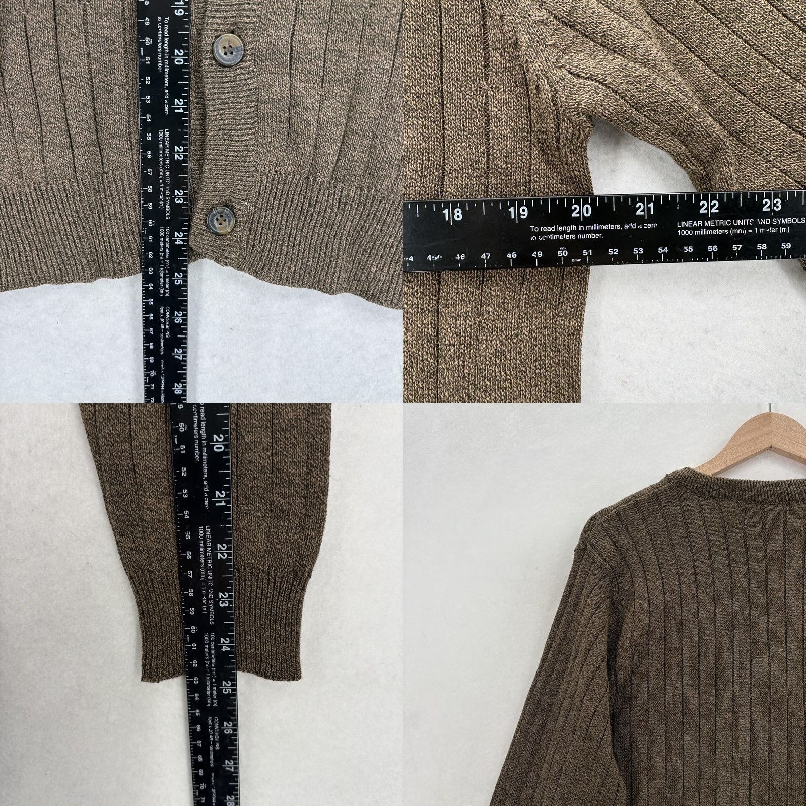 Croft & Barrow Croft & Barrow Cardigan Sweater Mens M Brown Cotton Acrylic Knit NWT Ribbed V-Neck Long Sleeve Button Solid Winter Casual Mens Size US M / EU 48-50 / 2 - 8 Thumbnail