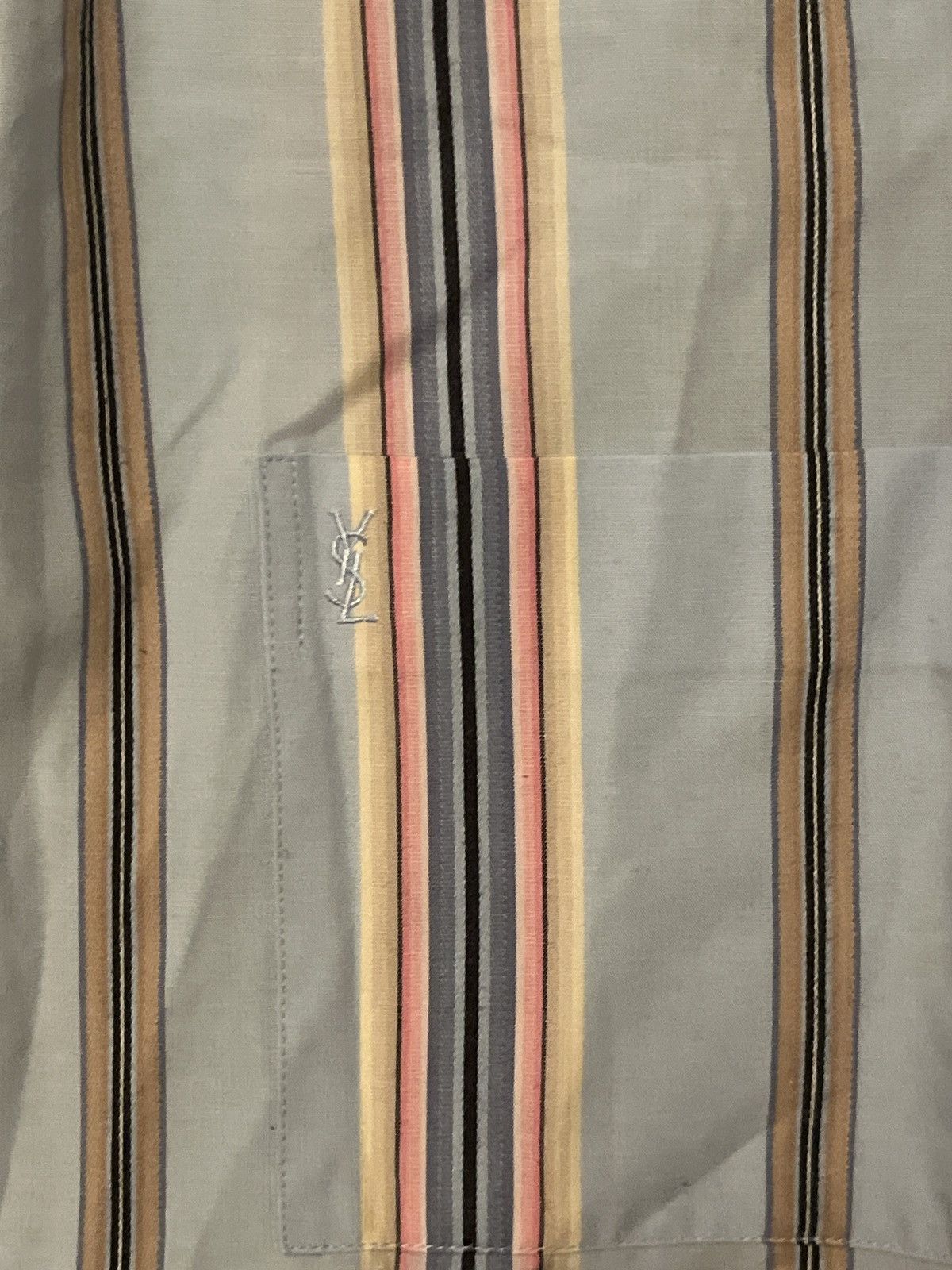 Yves Saint Laurent Yves Saint Laurent Striped y2k shirt *LEGIT CHECK PLEASE* Size US XL / EU 56 / 4 - 2 Thumbnail