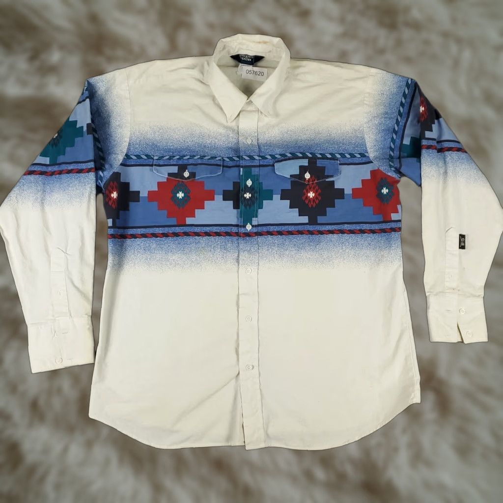 Brooks VINTAGE Brooks & Dunn Men's Shirt Long Sleeve Button Up Blue Casual 17.5" Cotton Size US XL / EU 56 / 4 - 1 Thumbnail