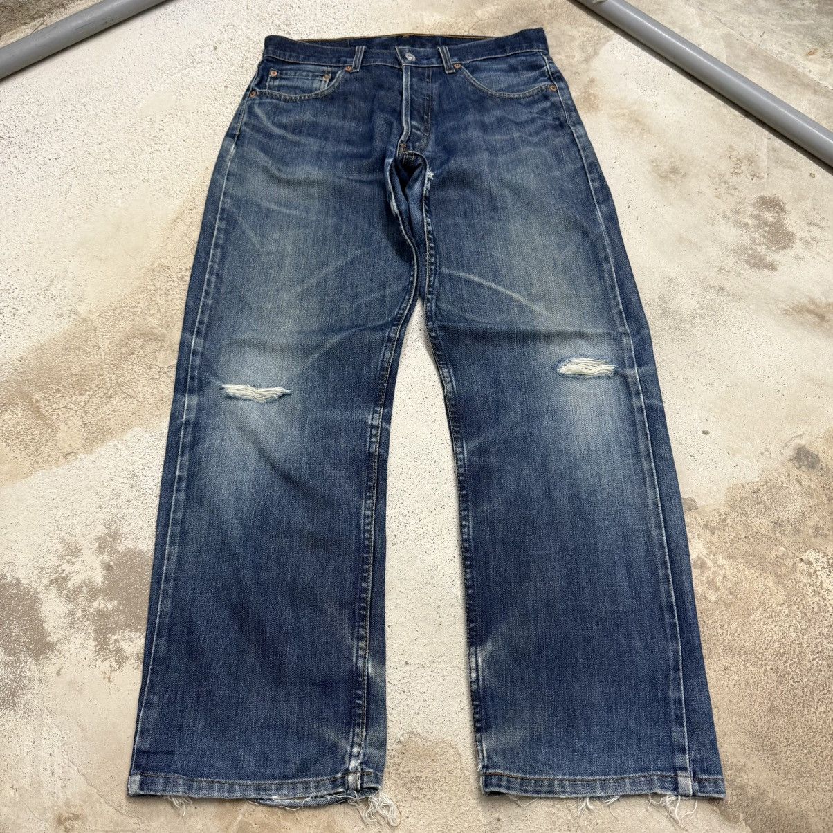 Levi's Vintage 98’s Levis 509 Distressed Buttonfly Denim Pants Size US 33 - 3 Thumbnail