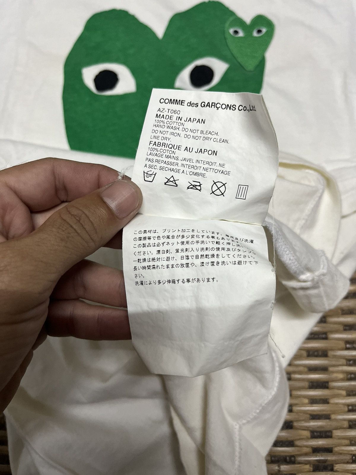 CDG by Comme des Garcons × Comme des Garcons × Japanese Brand COMME DES GARCONS PLAY GREEN BIG LOGO T SHIRTS Size US S / EU 44-46 / 1 - 7 Thumbnail