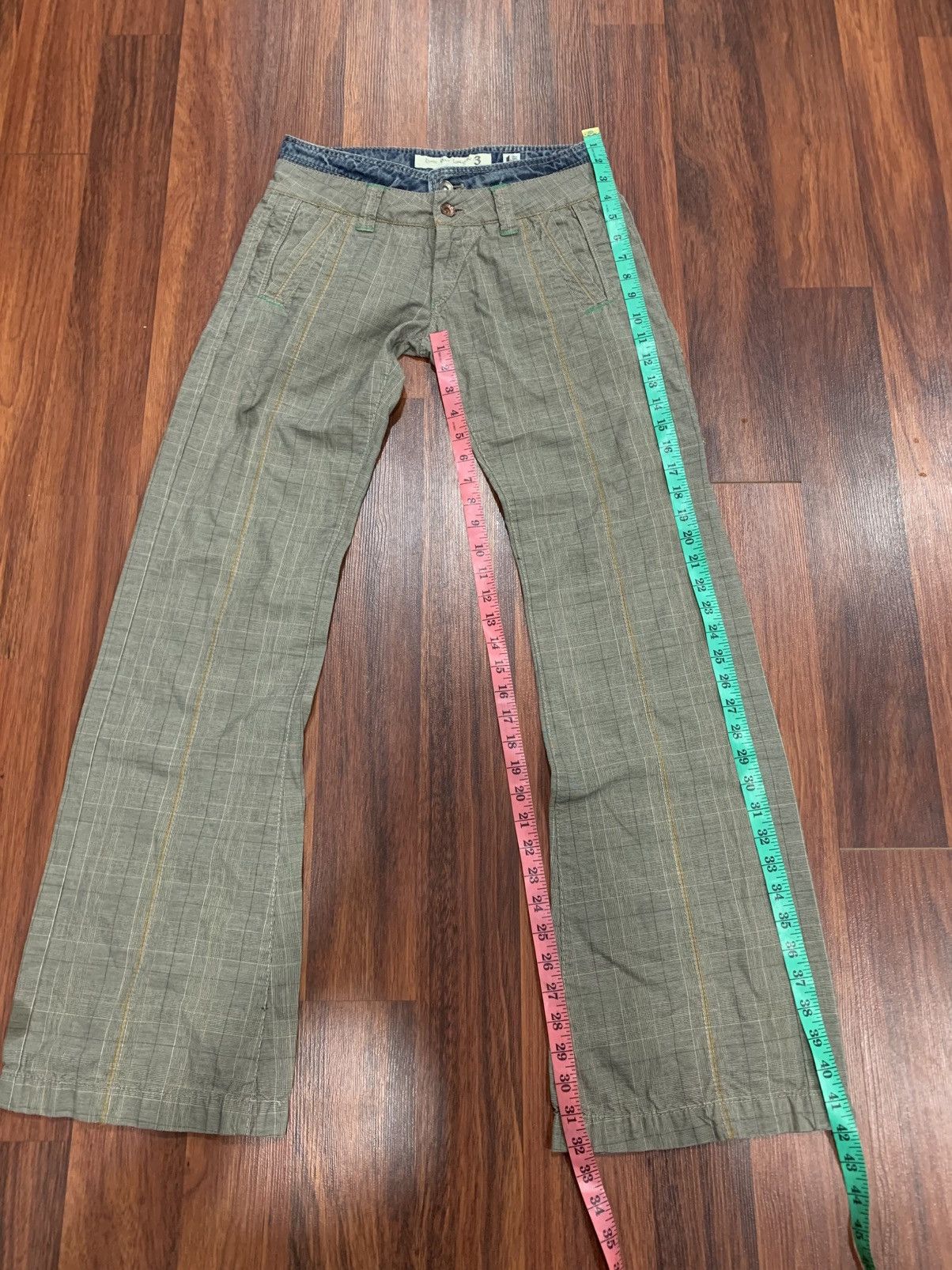 If Six Was Nine Three Dots Flared Checkered Pants Size 30" / US 8 / IT 44 - 5 Thumbnail