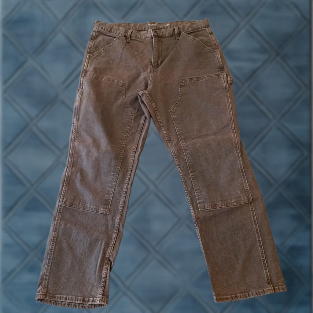 Old Navy Old Navy Pants Mens 36x28 Brown Canvas Carpenter Workwear Pants Straight Leg Size US 38 / EU 54 - 1 Thumbnail
