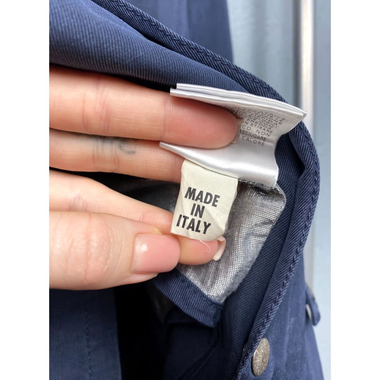 Belstaff VINTAGE Belstaff Jacket Womens Linen Cotton Belstaff Jacket Blue 42-Size M Medium Size M / US 6-8 / IT 42-44 - 7 Thumbnail
