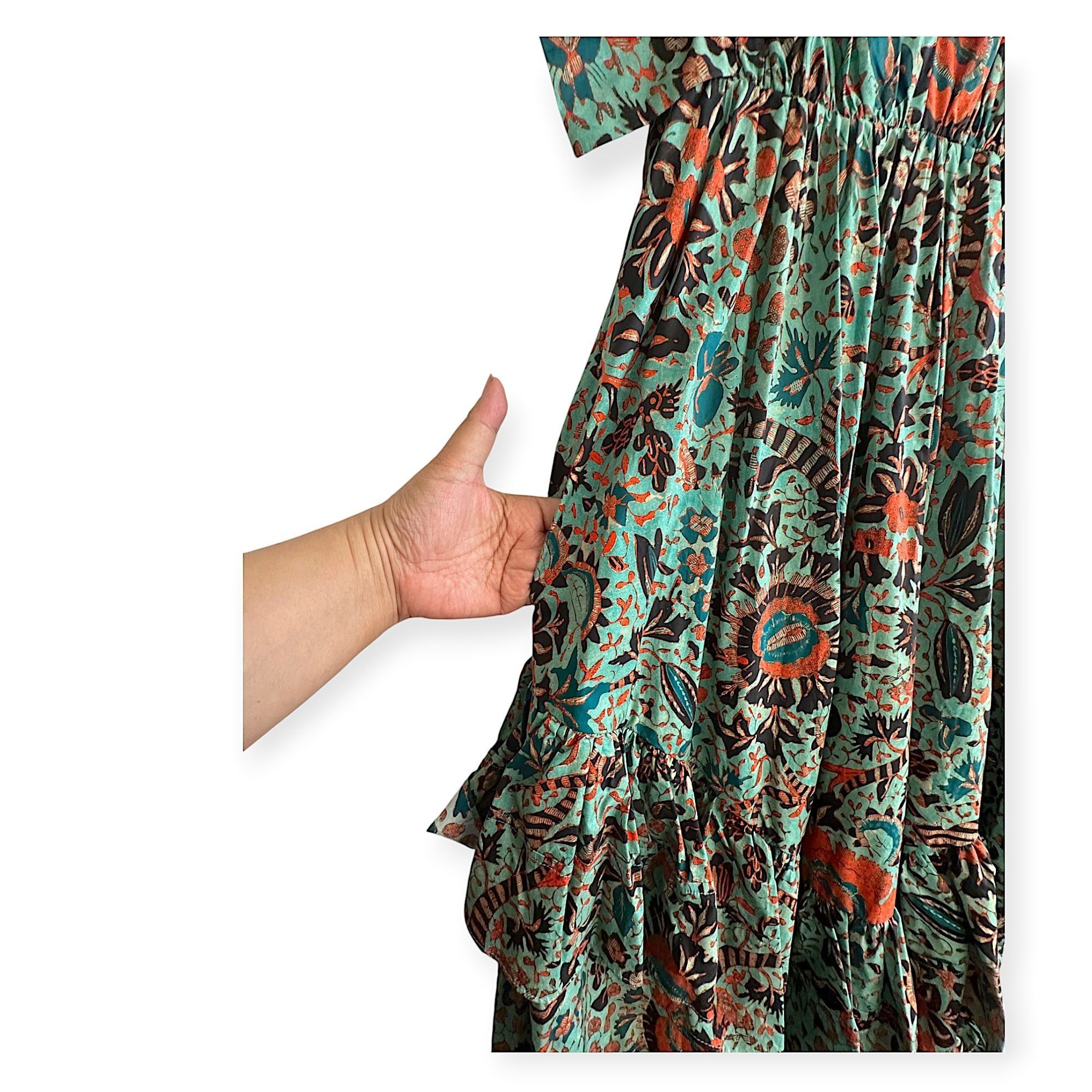 Ulla Johnson Ulla Johnson Delila Dress Jade Floral Print Cotton Midi Size Size S / US 4 / IT 40 - 9 Thumbnail
