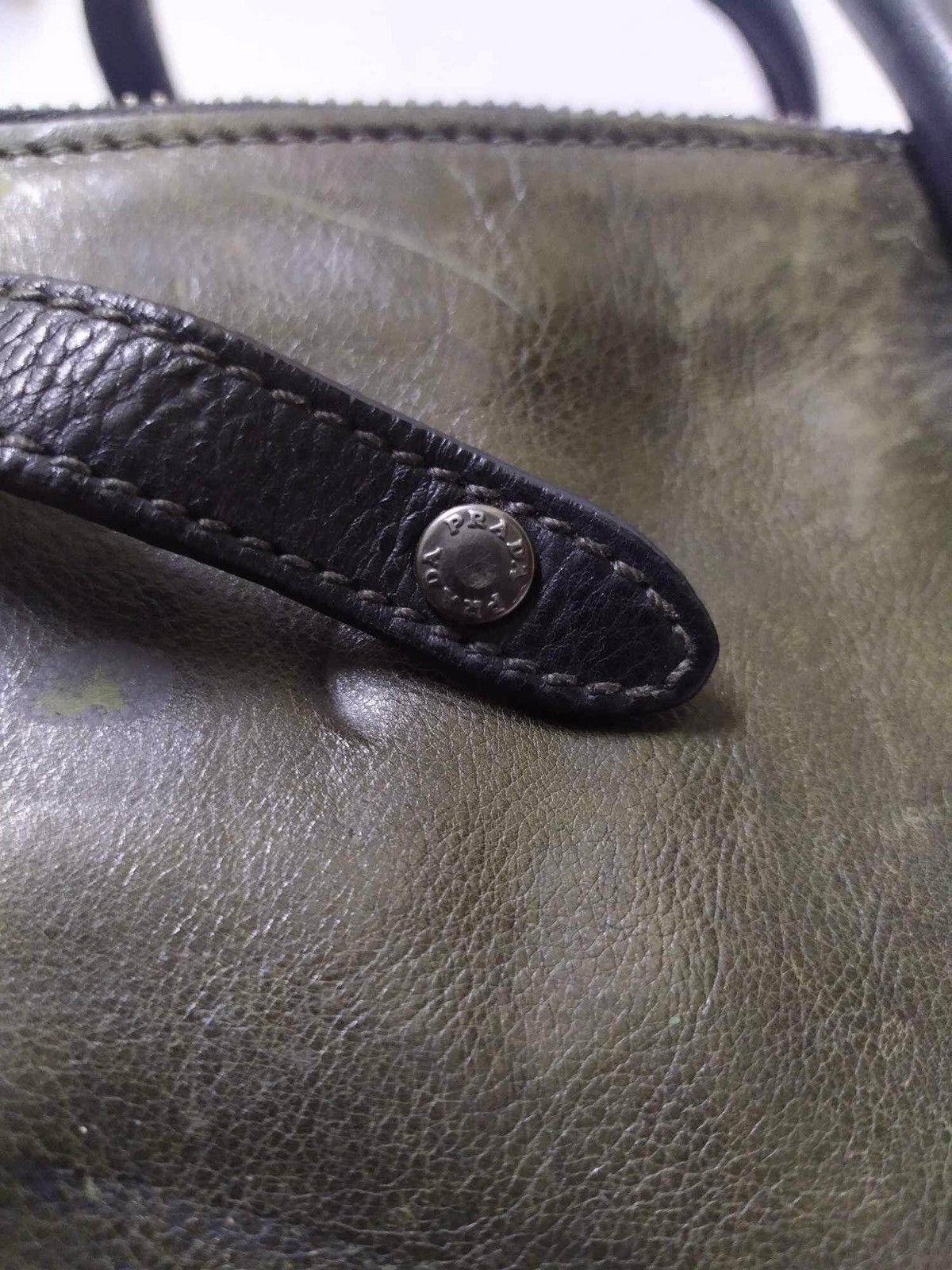 Prada PRADA Green Black Leather 2Way Shoulder Cross Body Bag Size ONE SIZE - 24 Thumbnail