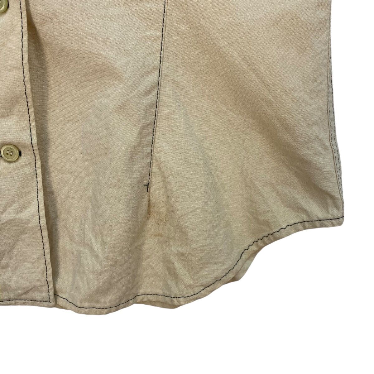 Hysteric Glamour 💥 sleeveless khaki button-down shirt from the Japanese brand Size S / US 4 / IT 40 - 3 Thumbnail
