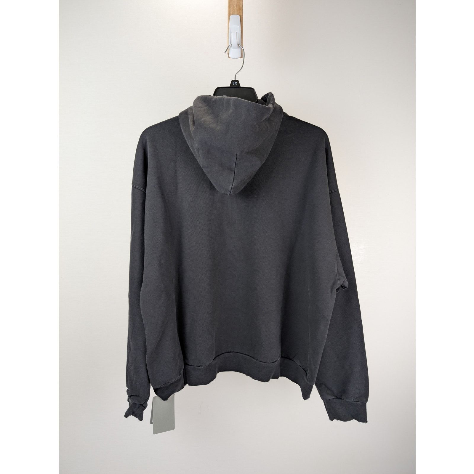 Balenciaga o1rshd1 DIY College No Pocket Medium Fit Hoodie Washed Black Size US M / EU 48-50 / 2 - 14 Thumbnail