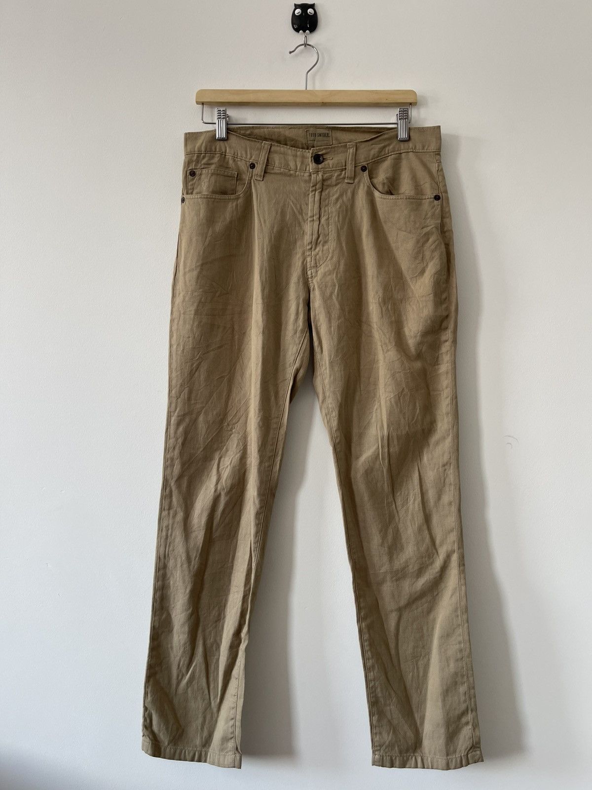 Todd Snyder TODD SNYDER Slim Fit Cotton Linen Pant Size US 30 / EU 46 - 6 Thumbnail